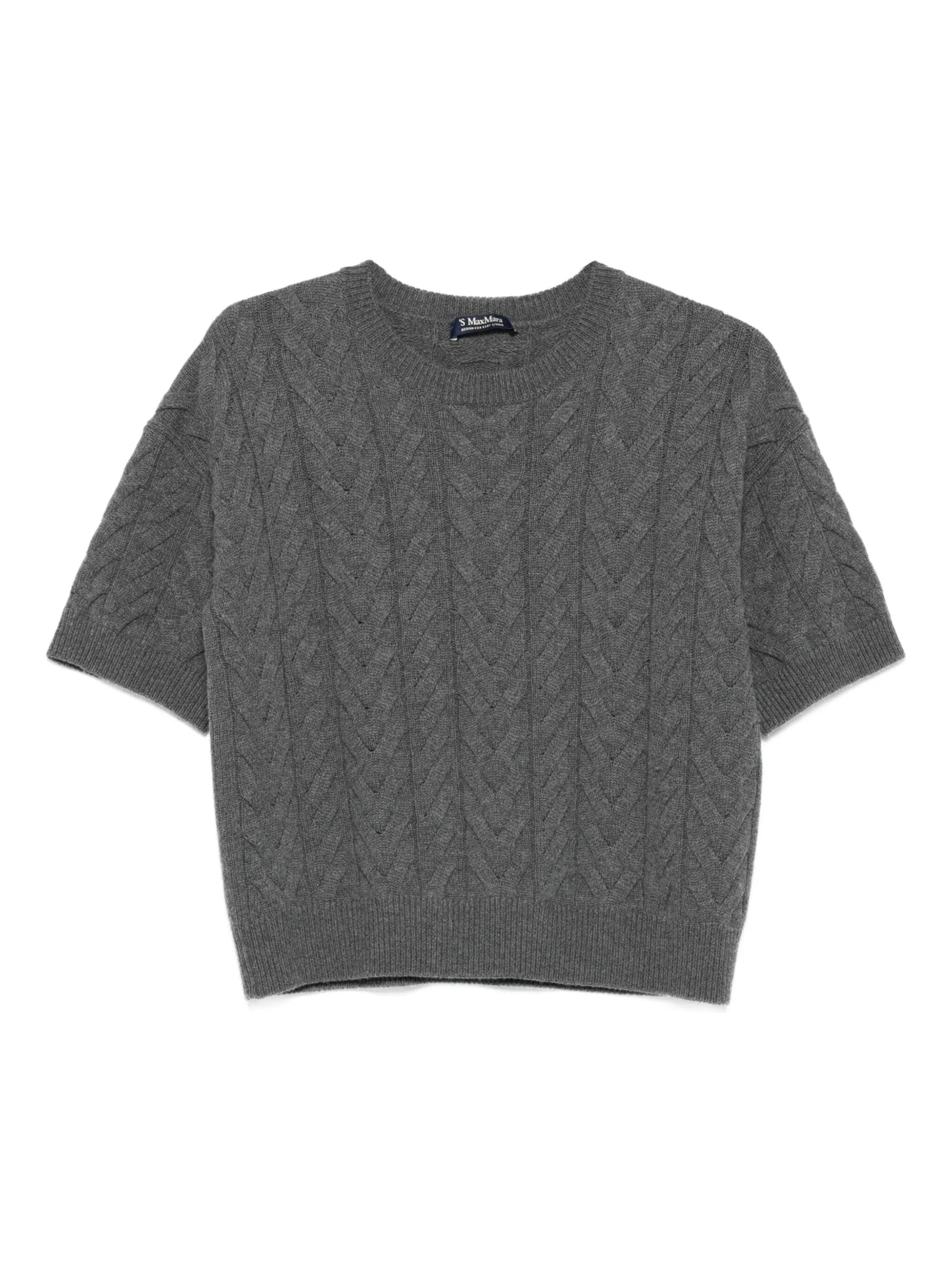 S Max Mara Top Grey Wool Ovis