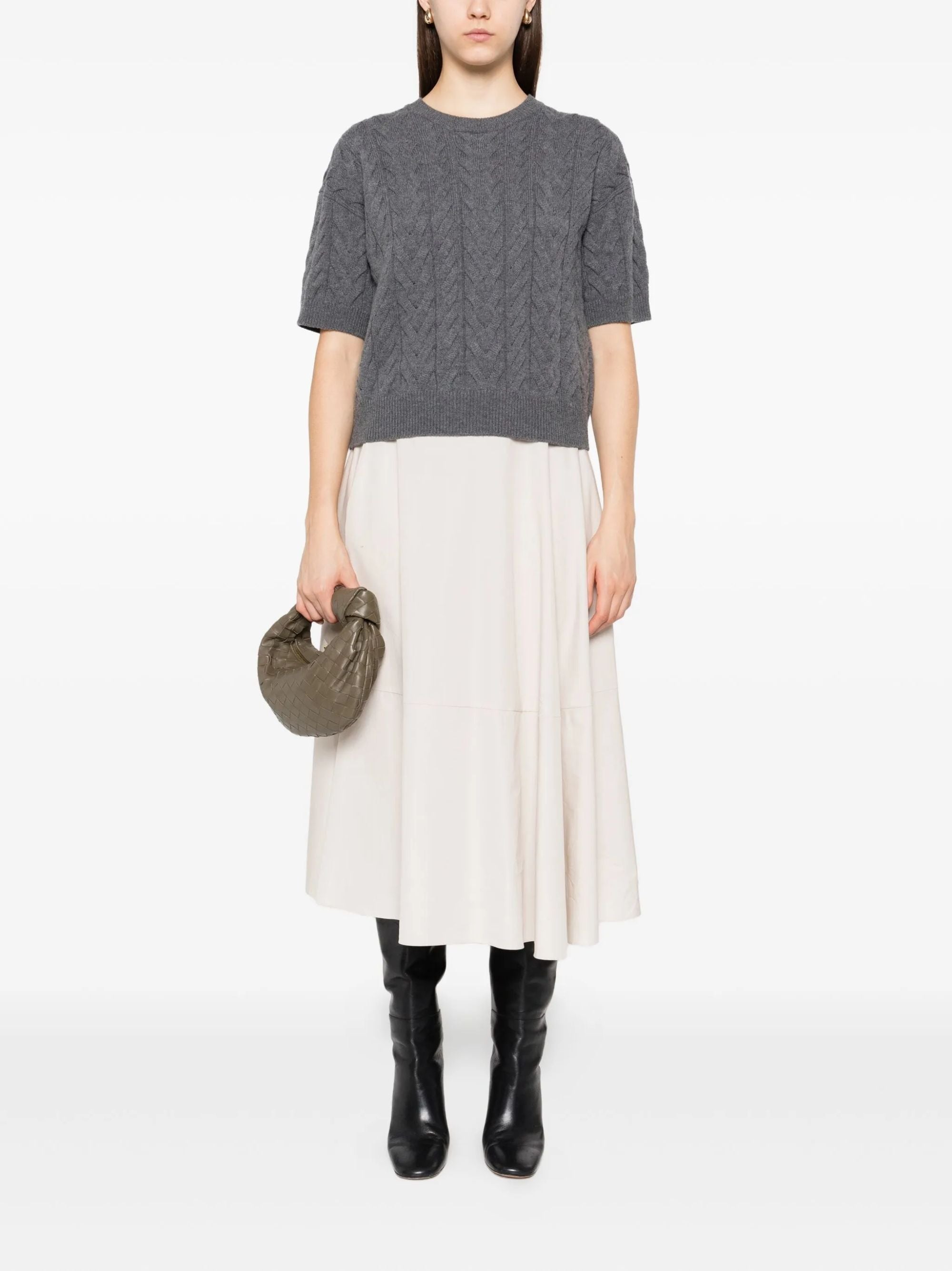 S Max Mara Top Grey Wool Ovis