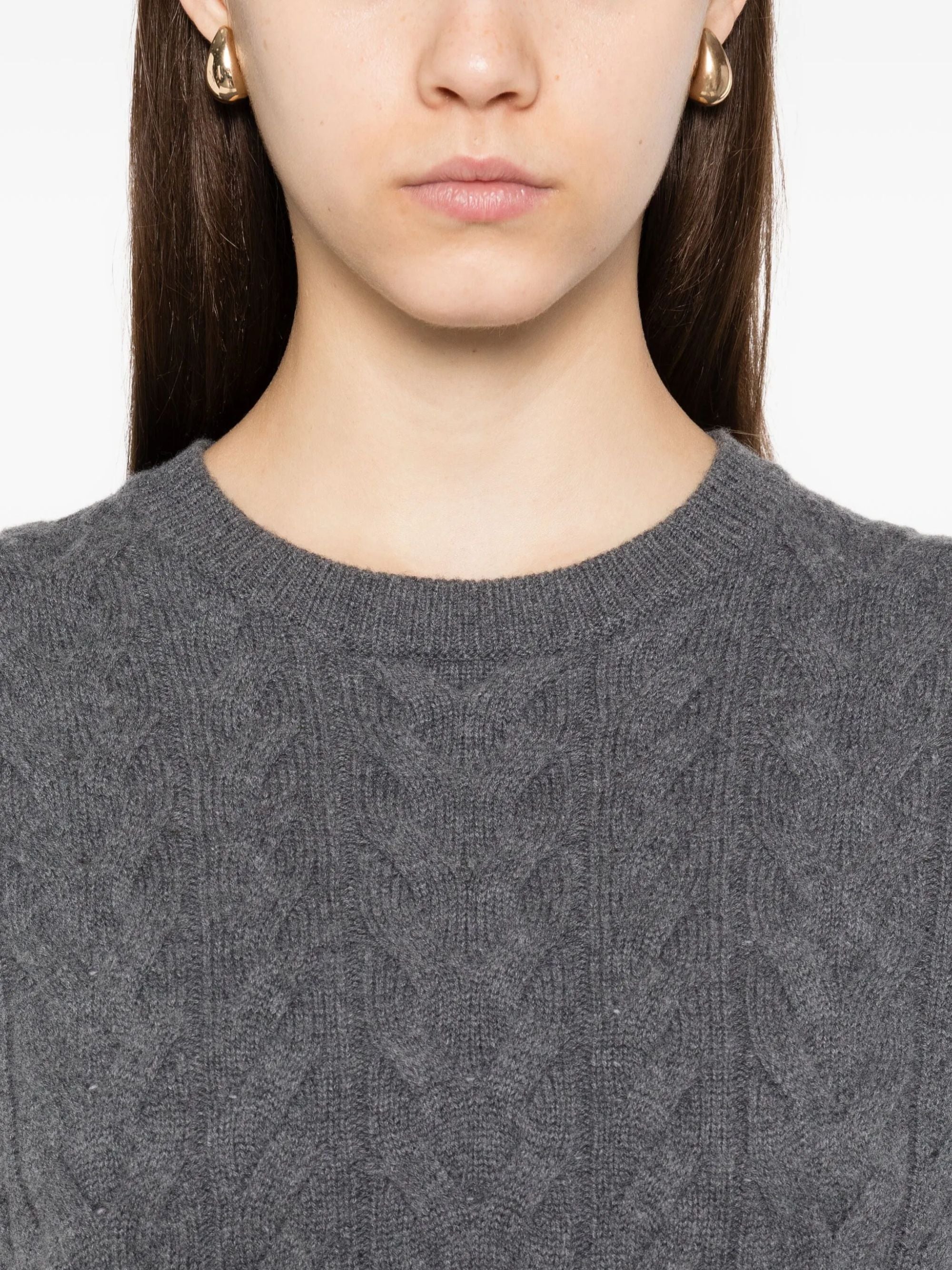 S Max Mara Top Grey Wool Ovis