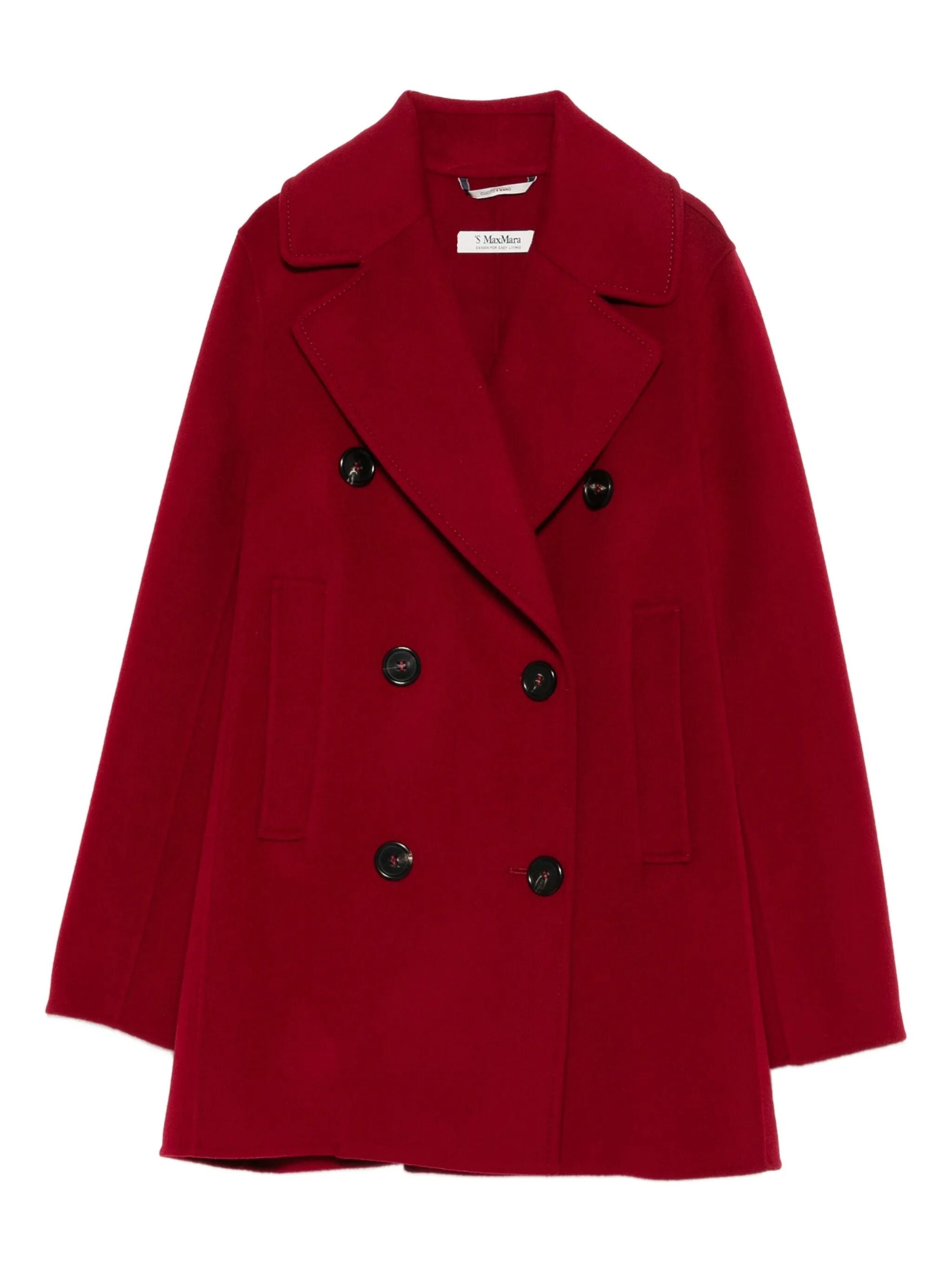 S Max Mara Coats Red Virgin Wool