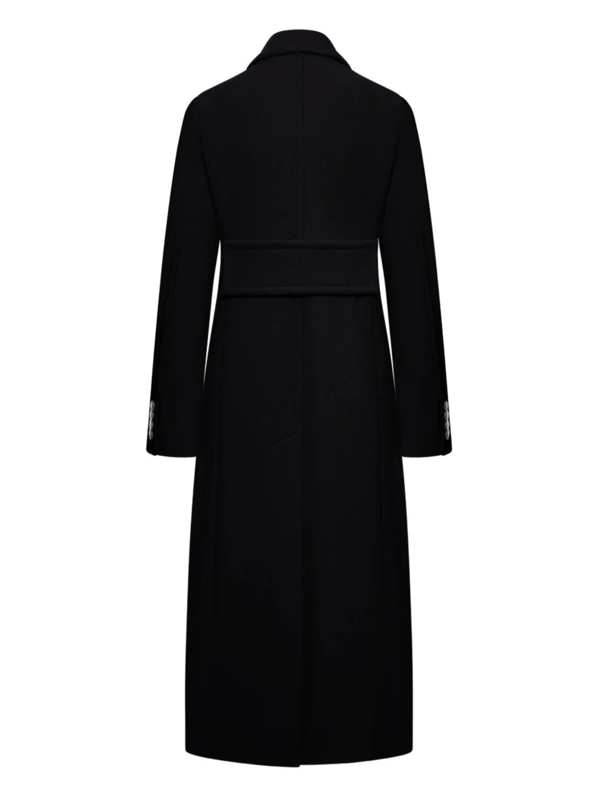 Sportmax Coats Black Virgin Wool