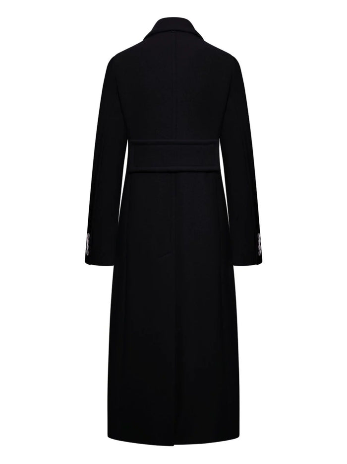 Sportmax Coats Black Virgin Wool