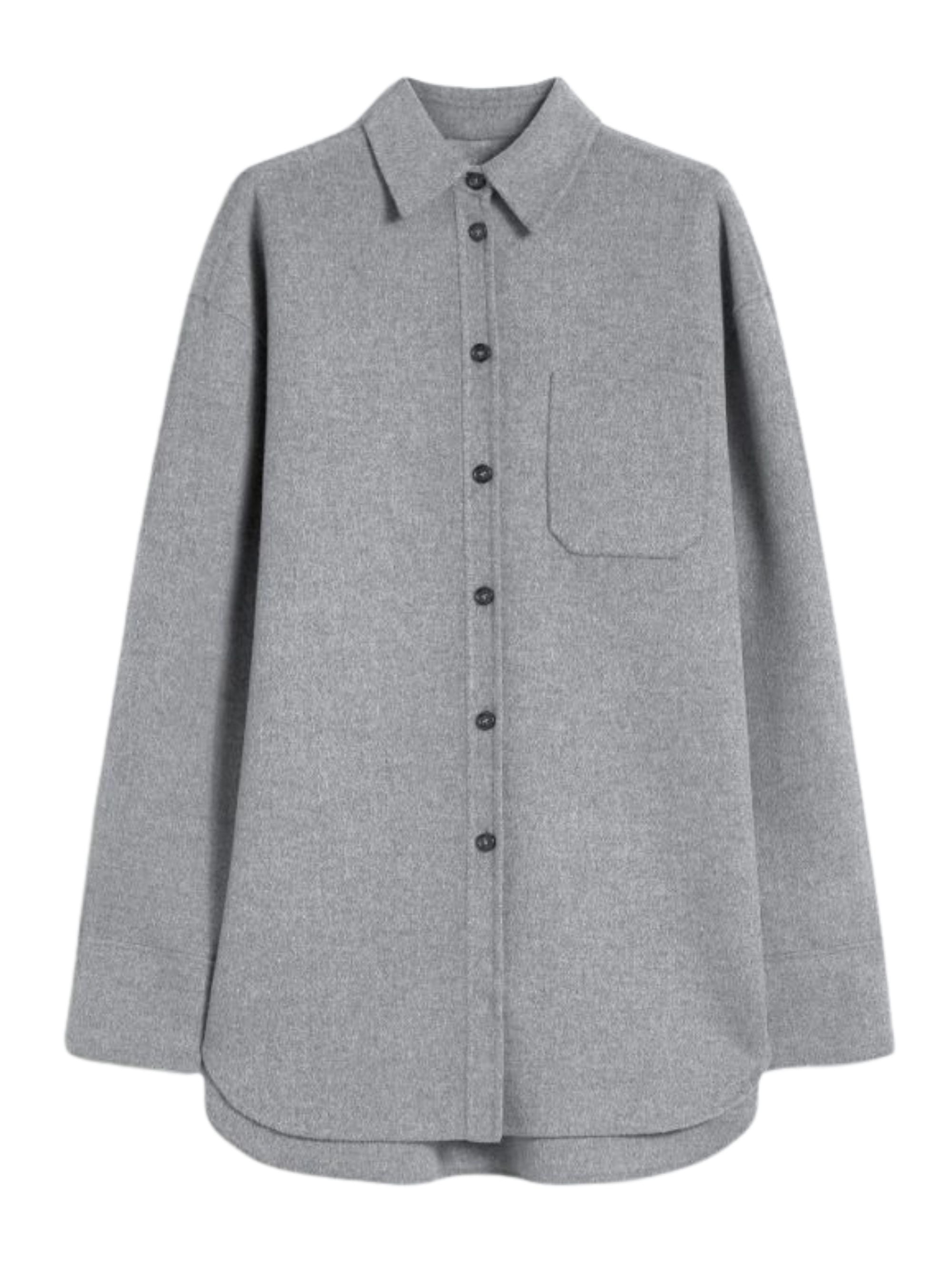 Sportmax Shirts Grey Virgin Wool
