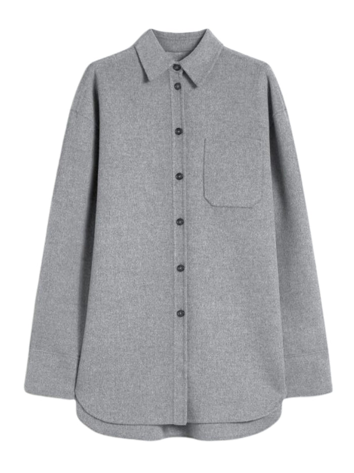 Sportmax Shirts Grey Virgin Wool