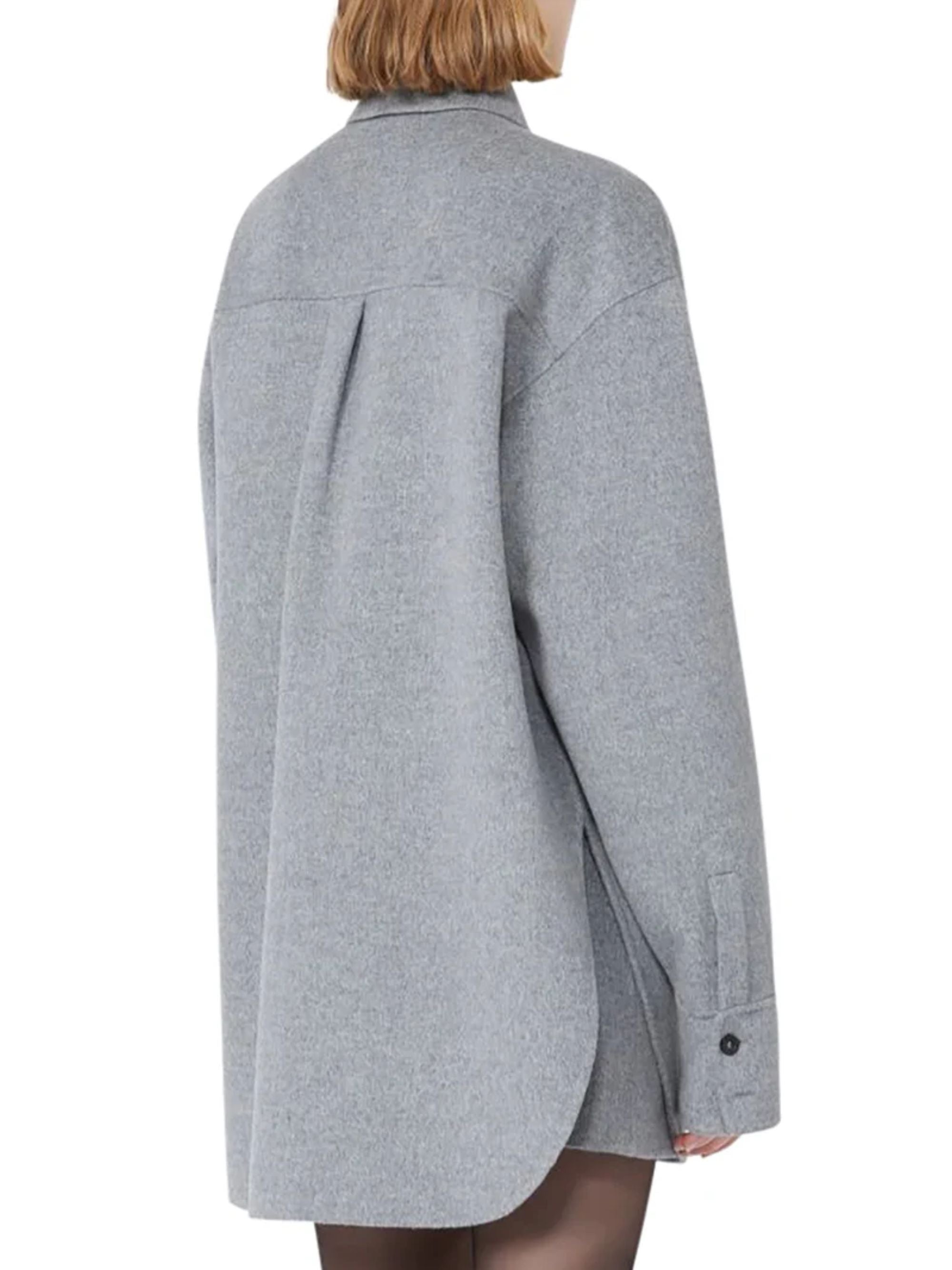 Sportmax Shirts Grey Virgin Wool