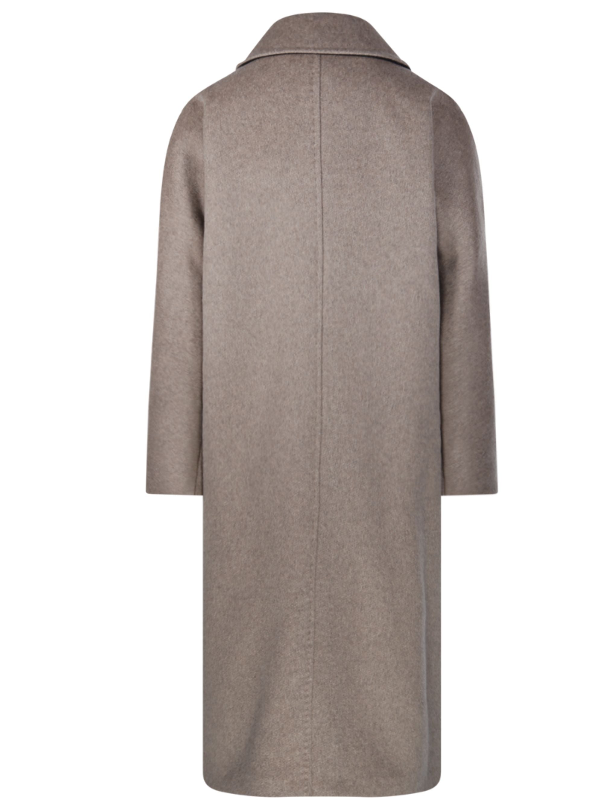 Max Mara Coats Grey Cashmere Virgin Wool