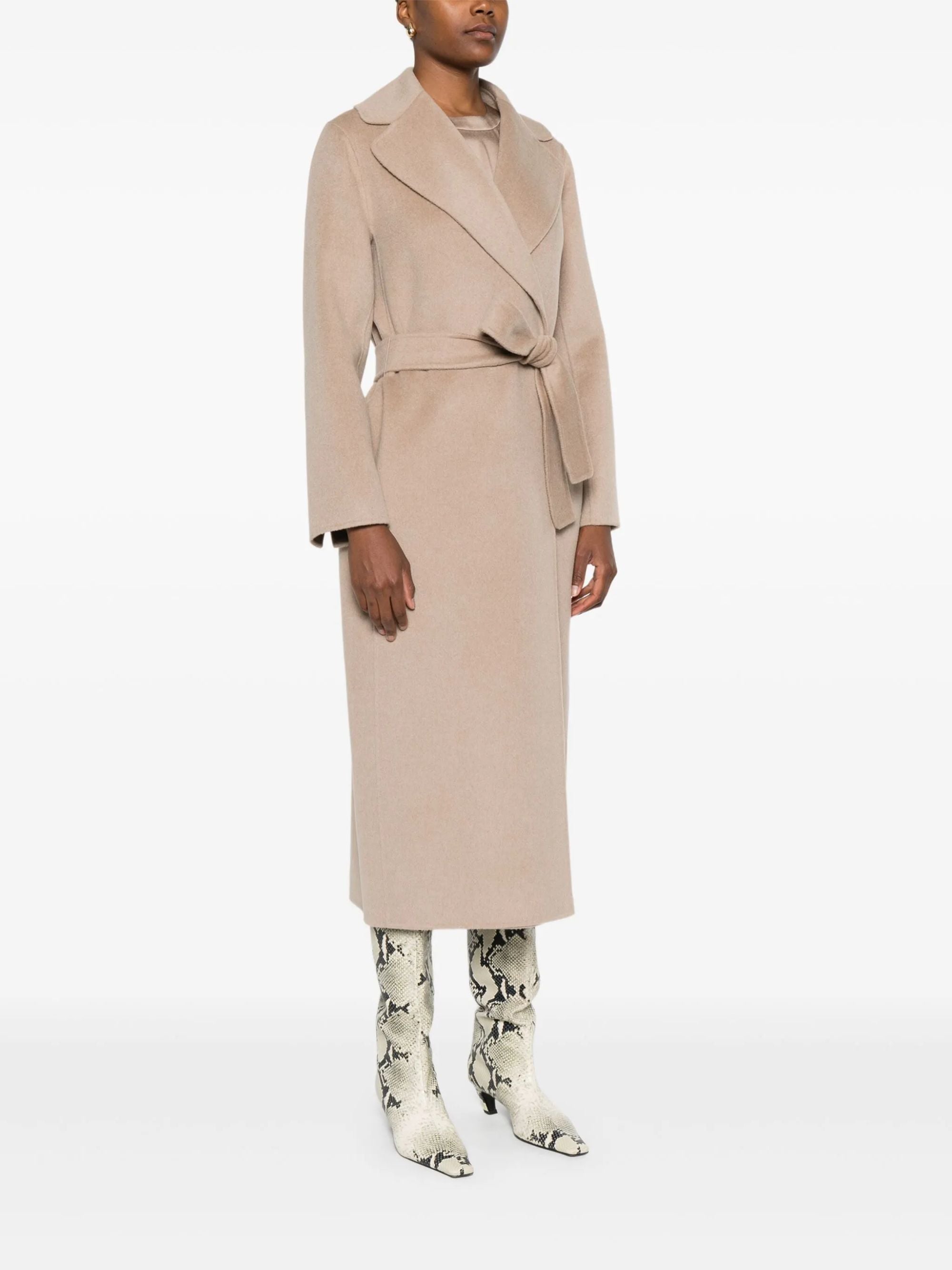 S Max Mara Coats Beige Virgin Wool Cashmere