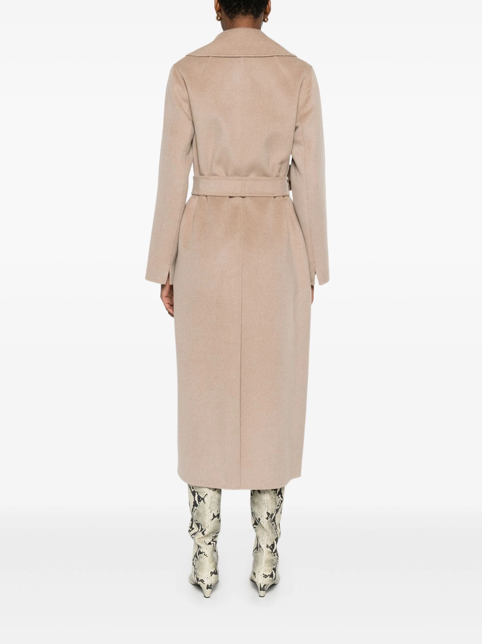 S Max Mara Coats Beige Virgin Wool Cashmere