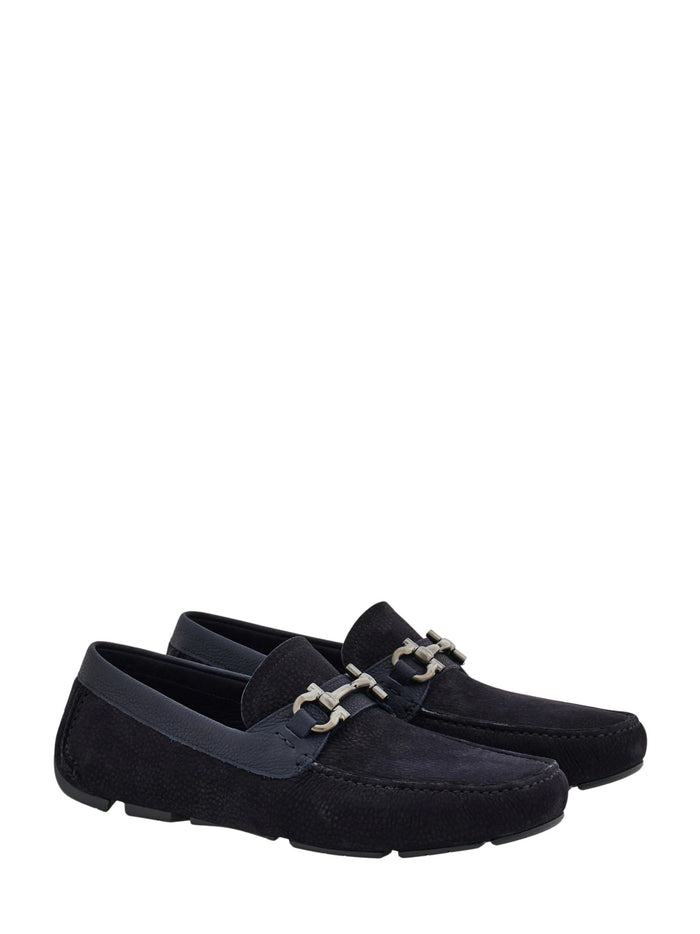 Ferragamo Flat shoes Blue Nabuk(calf) Calf