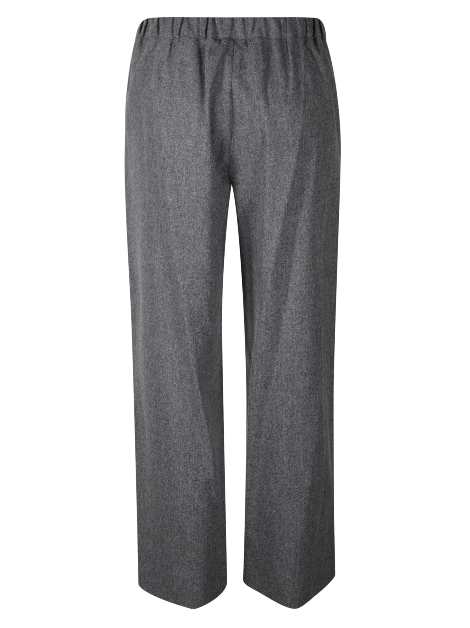 S Max Mara Trousers Grey Virgin Wool Elastane