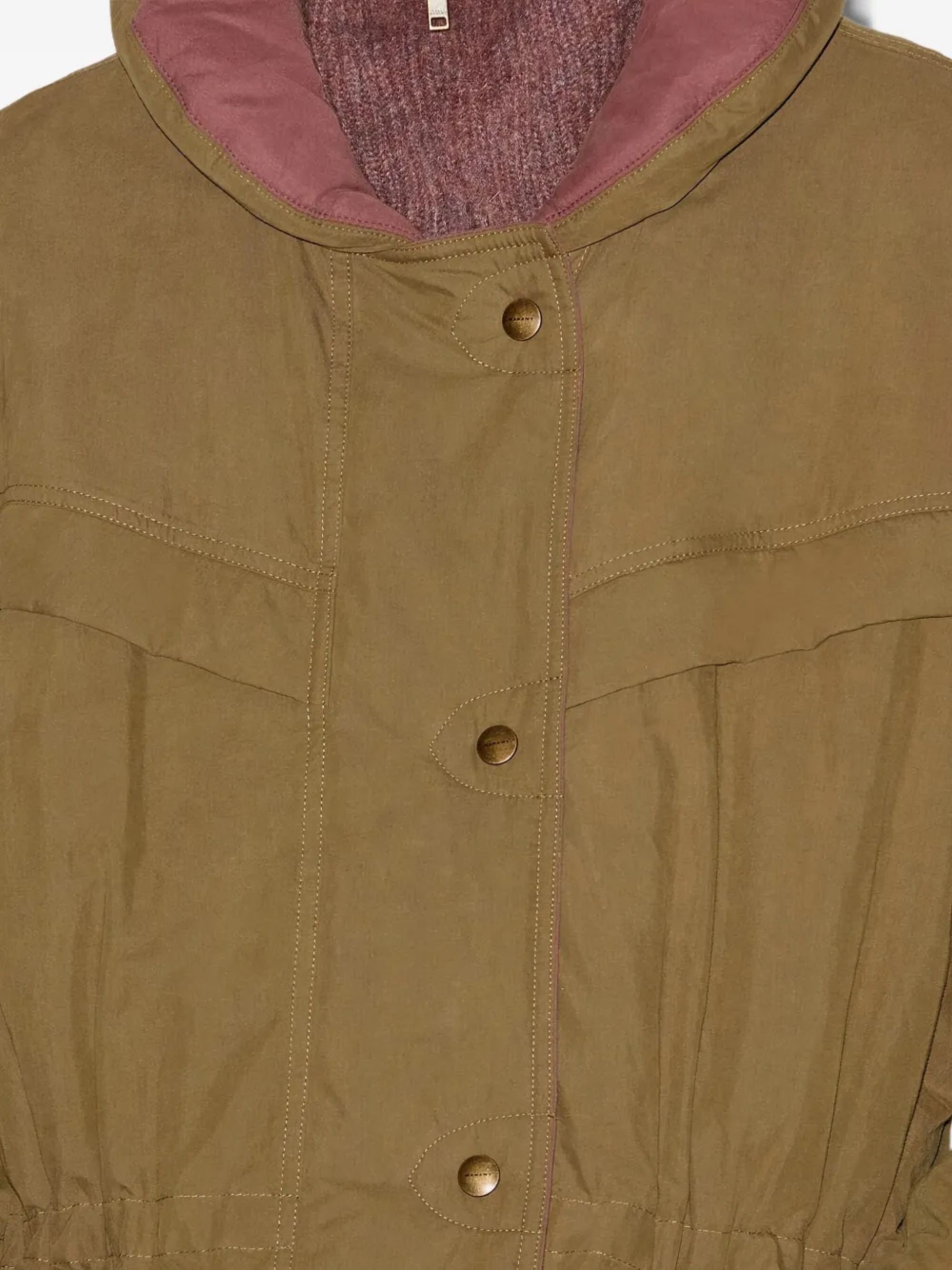 Marant Etoile Coats Kaki Cotton