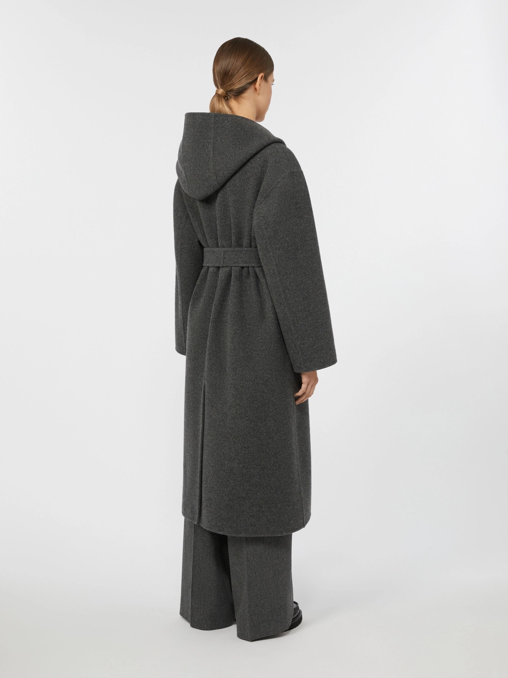 S Max Mara Coats Grey Virgin Wool Cashmere