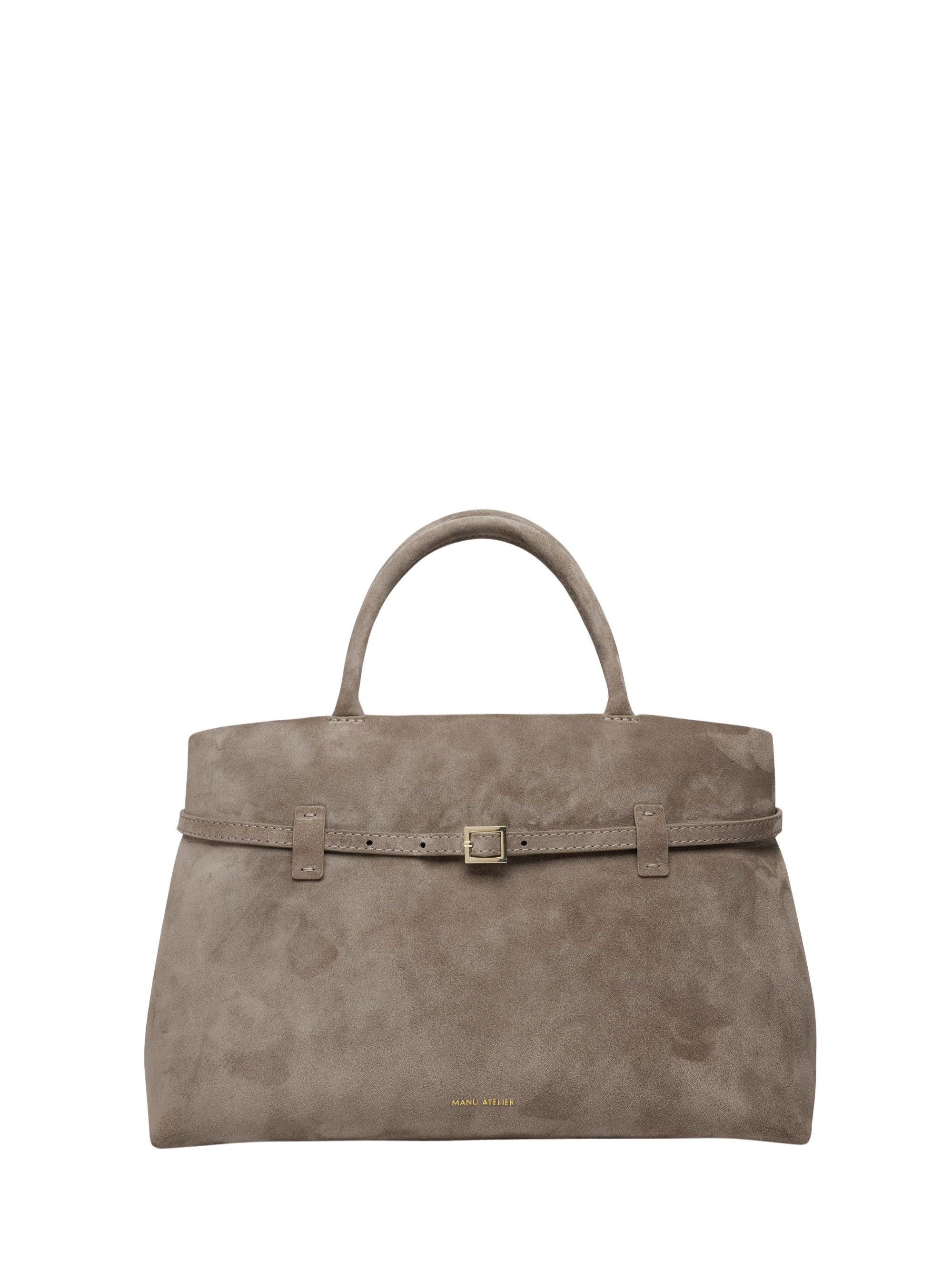 Manu Atelier Bags Brown Suede Leather