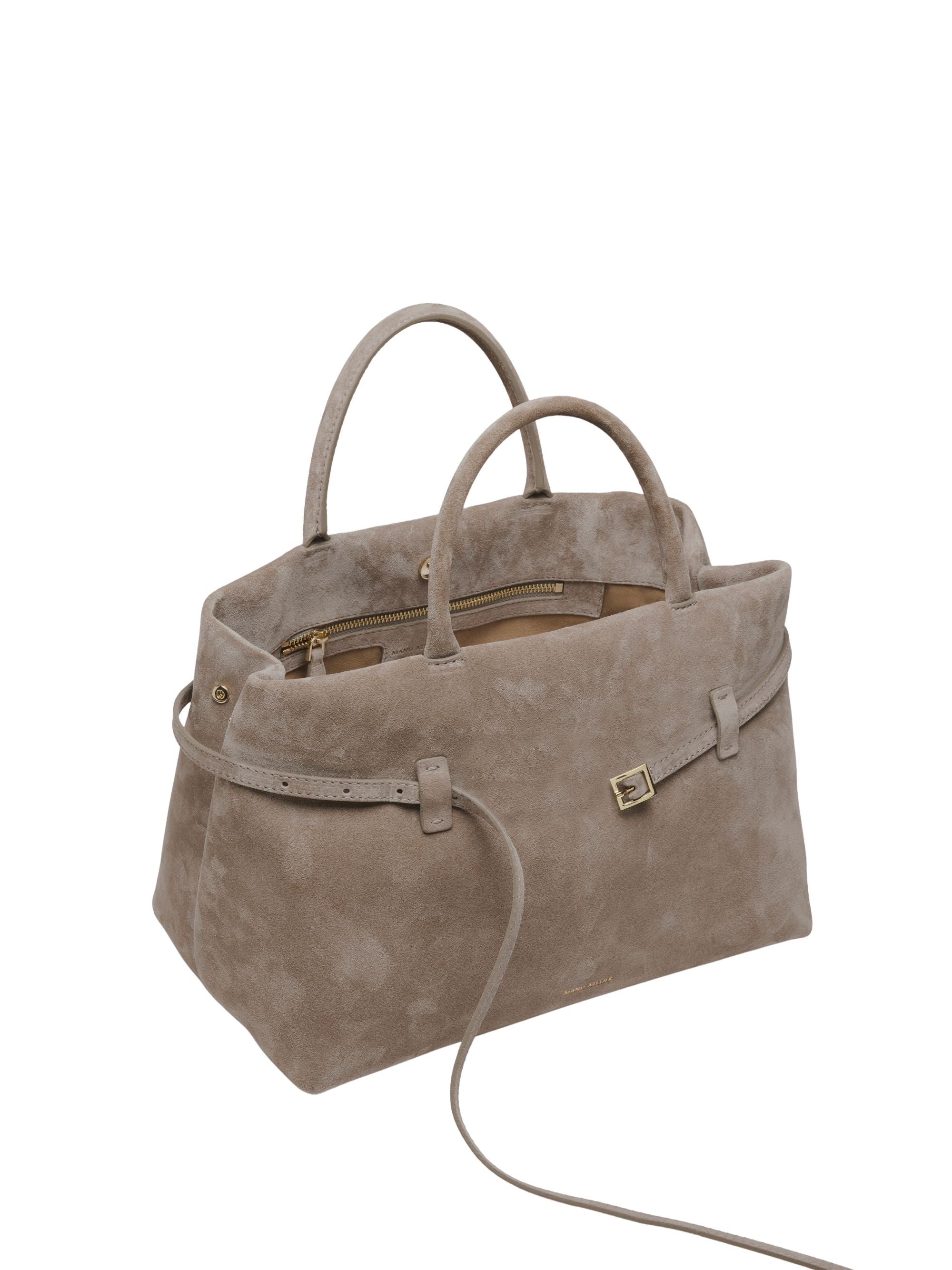 Manu Atelier Bags Brown Suede Leather