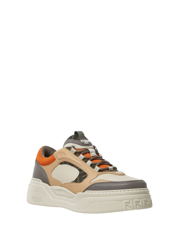 Fendi Sneakers Orange Calf Leather