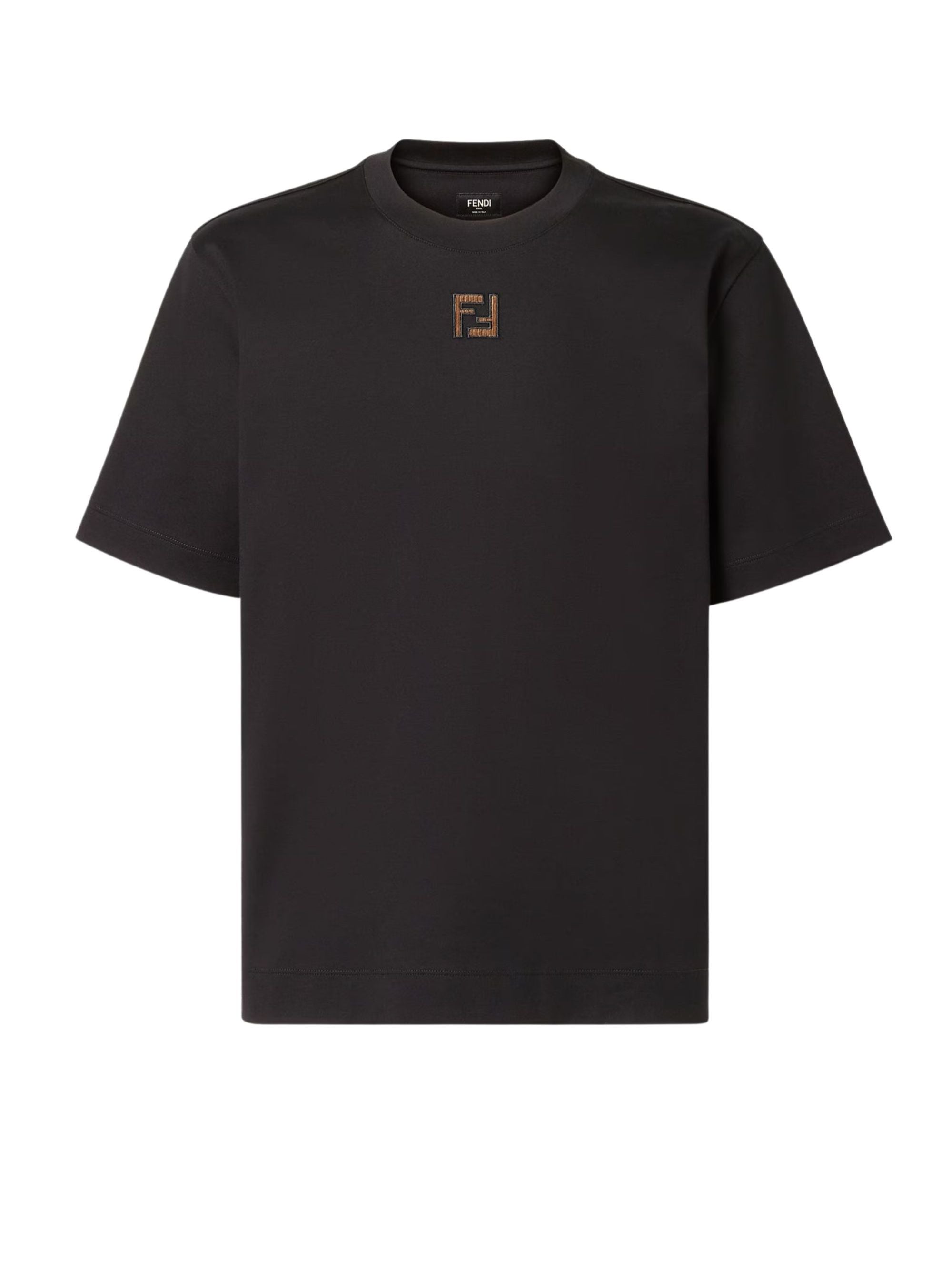 Fendi T-Shirts And Polos Black Cotton