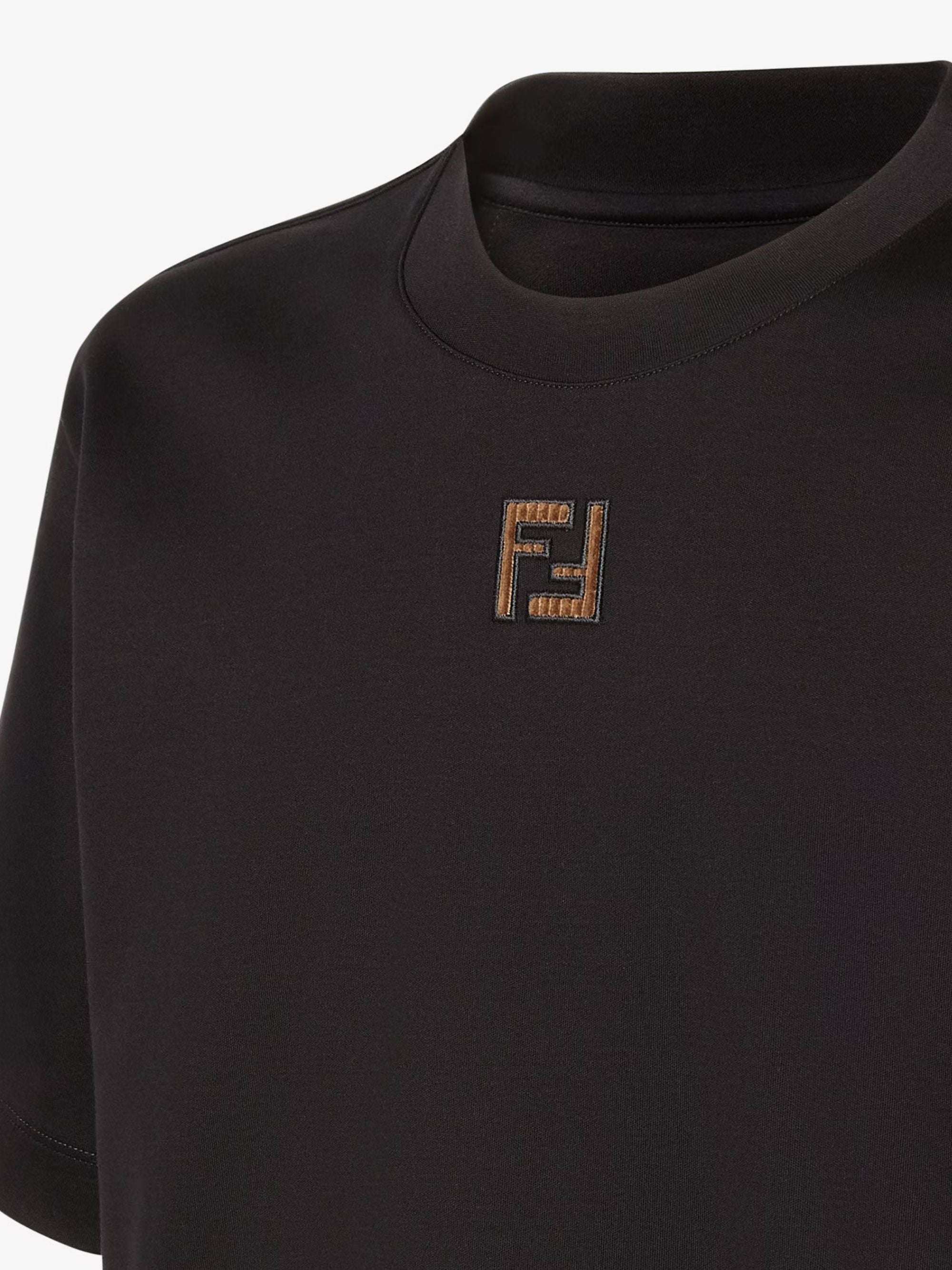 Fendi T-Shirts And Polos Black Cotton