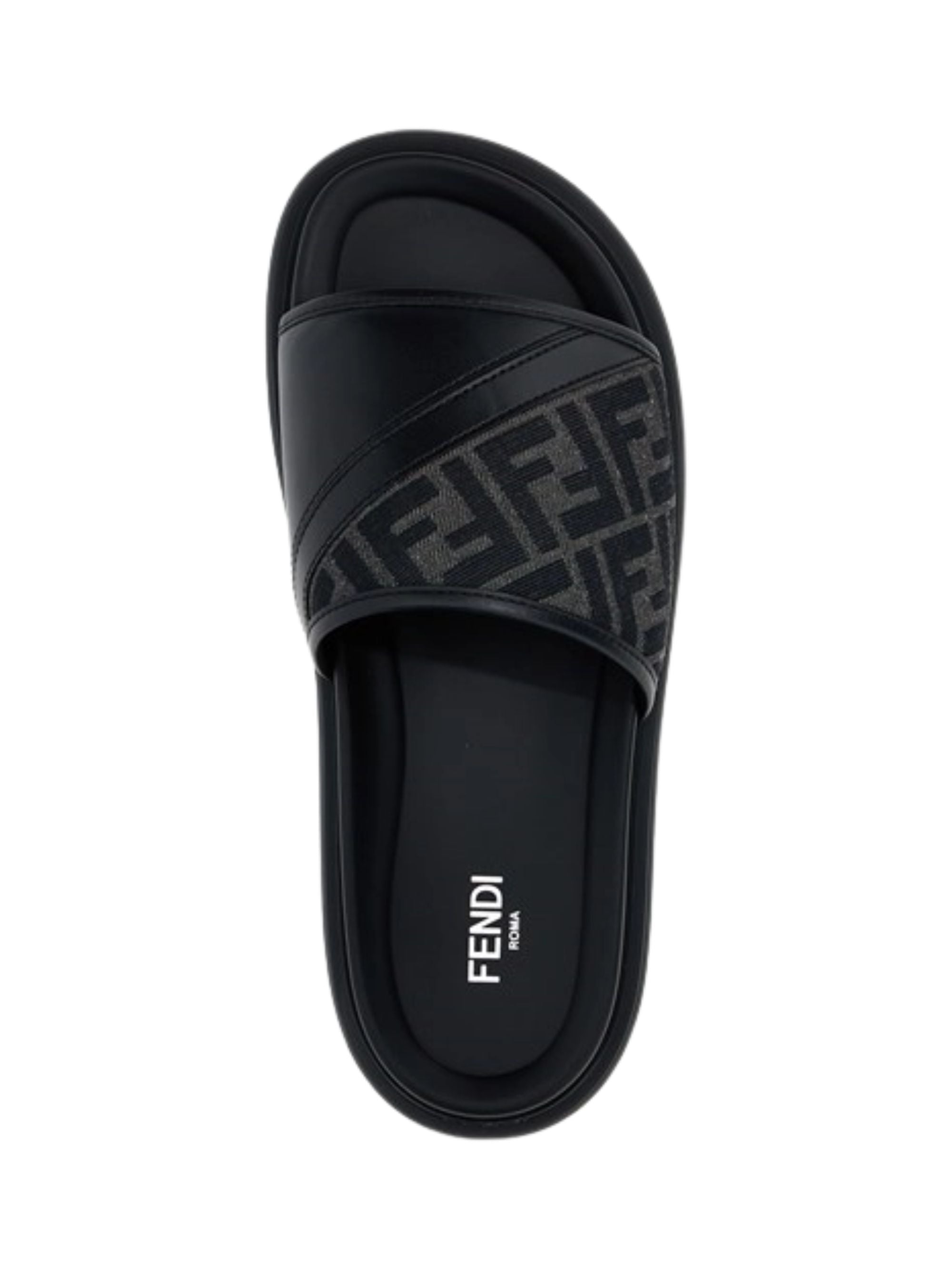 Fendi Sandals Black Polyamide Cotton