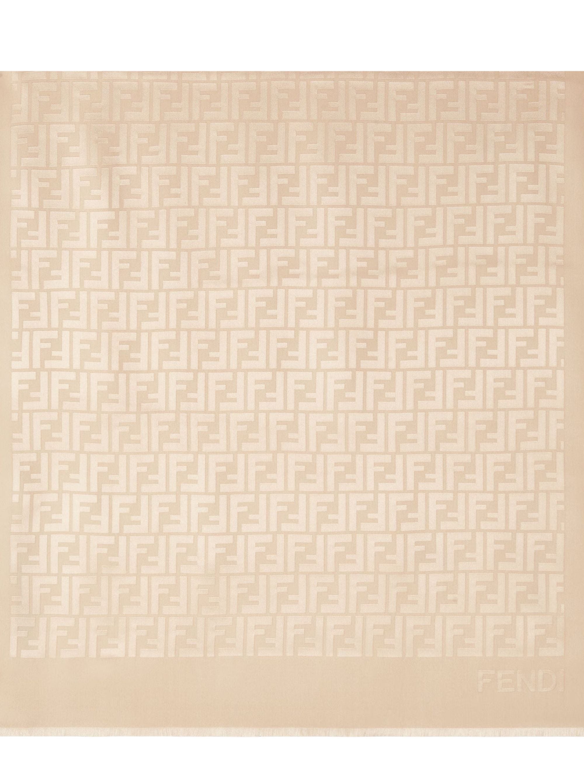 Fendi Scarfs Beige Silk