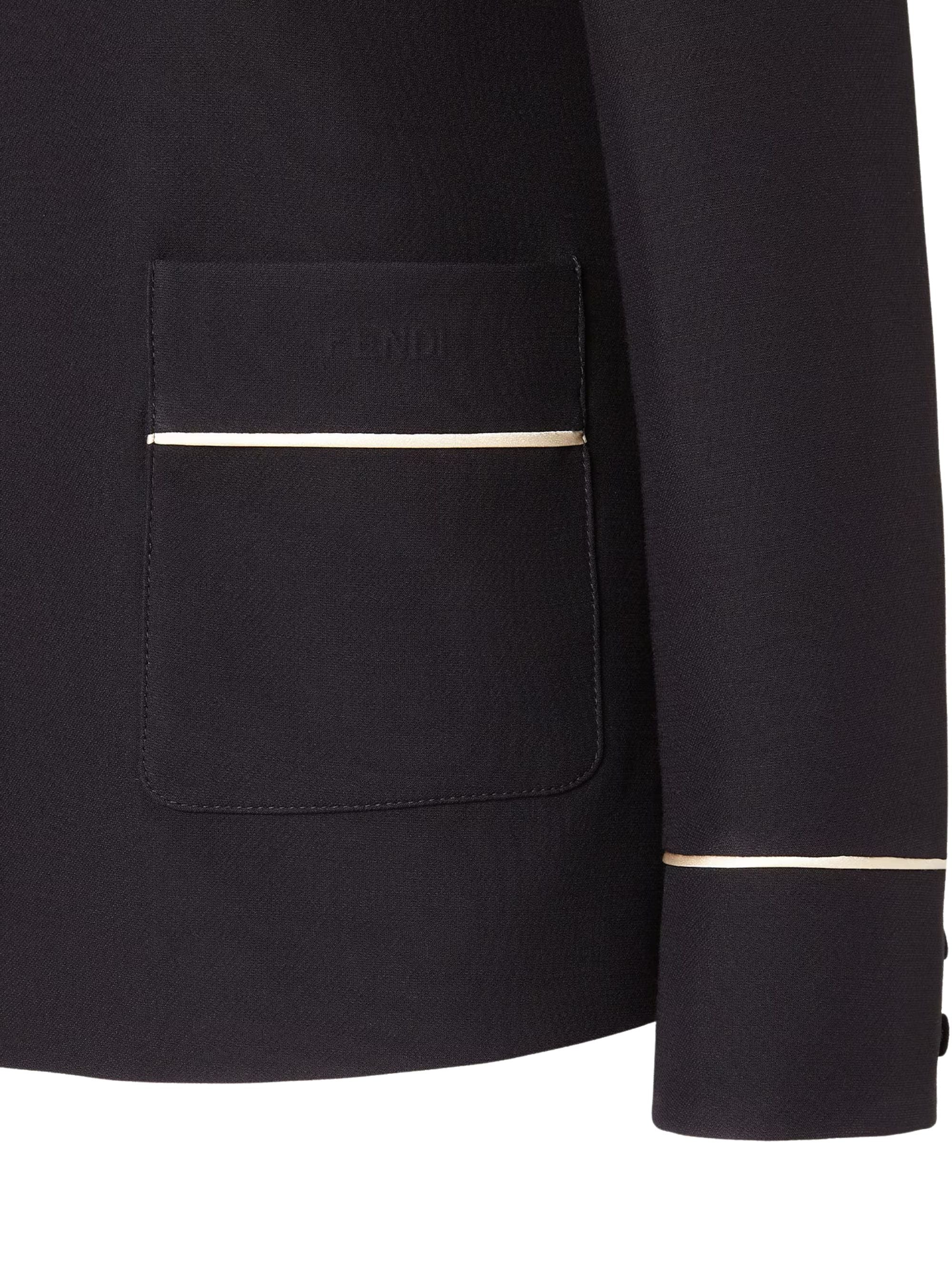 Fendi Jackets Black Wool Silk