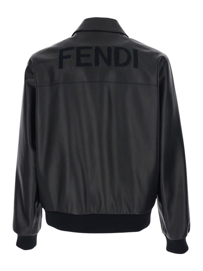 Fendi Coats Black Lambskin