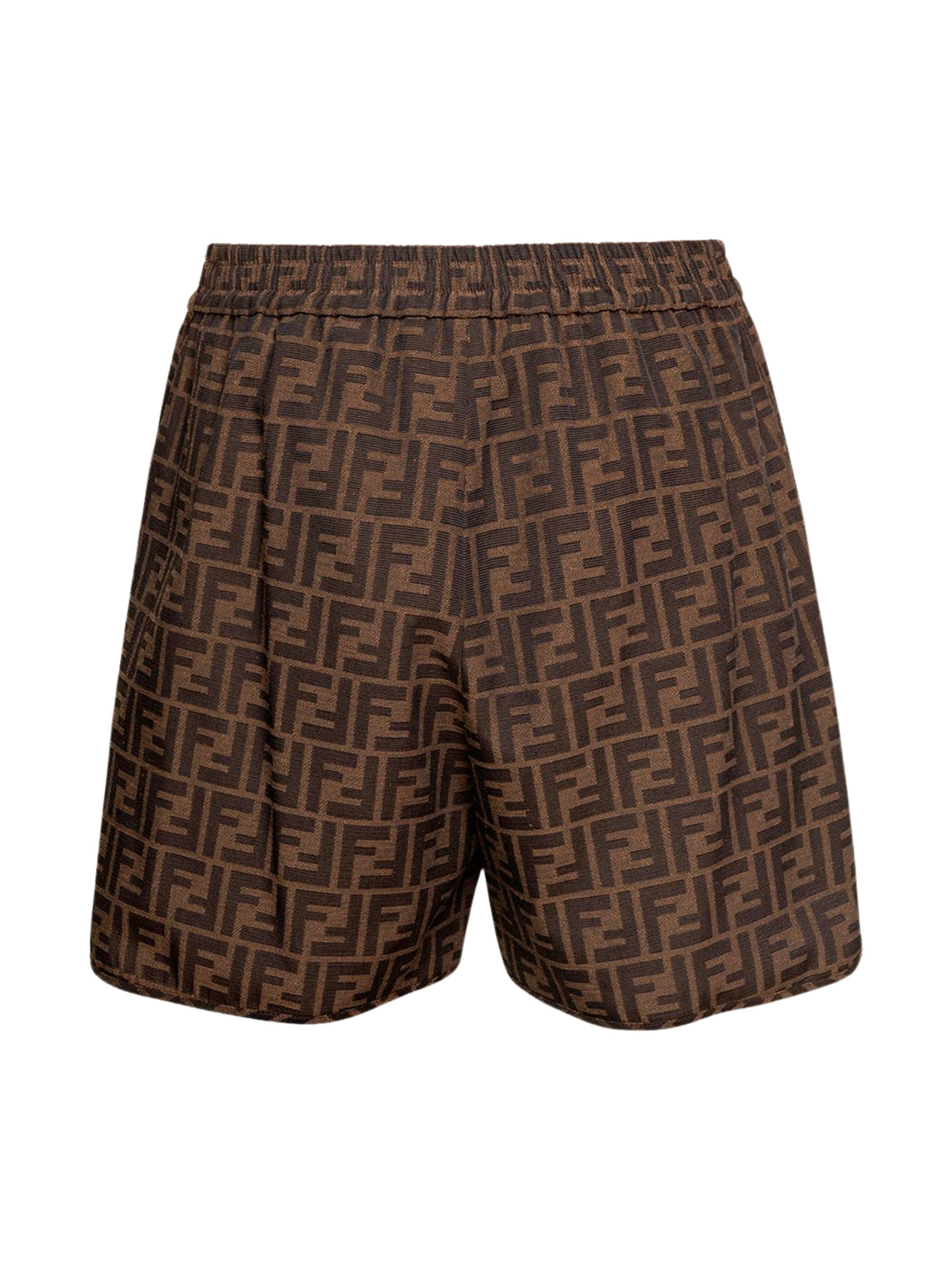 Fendi Shorts Brown Polyester Cotton
