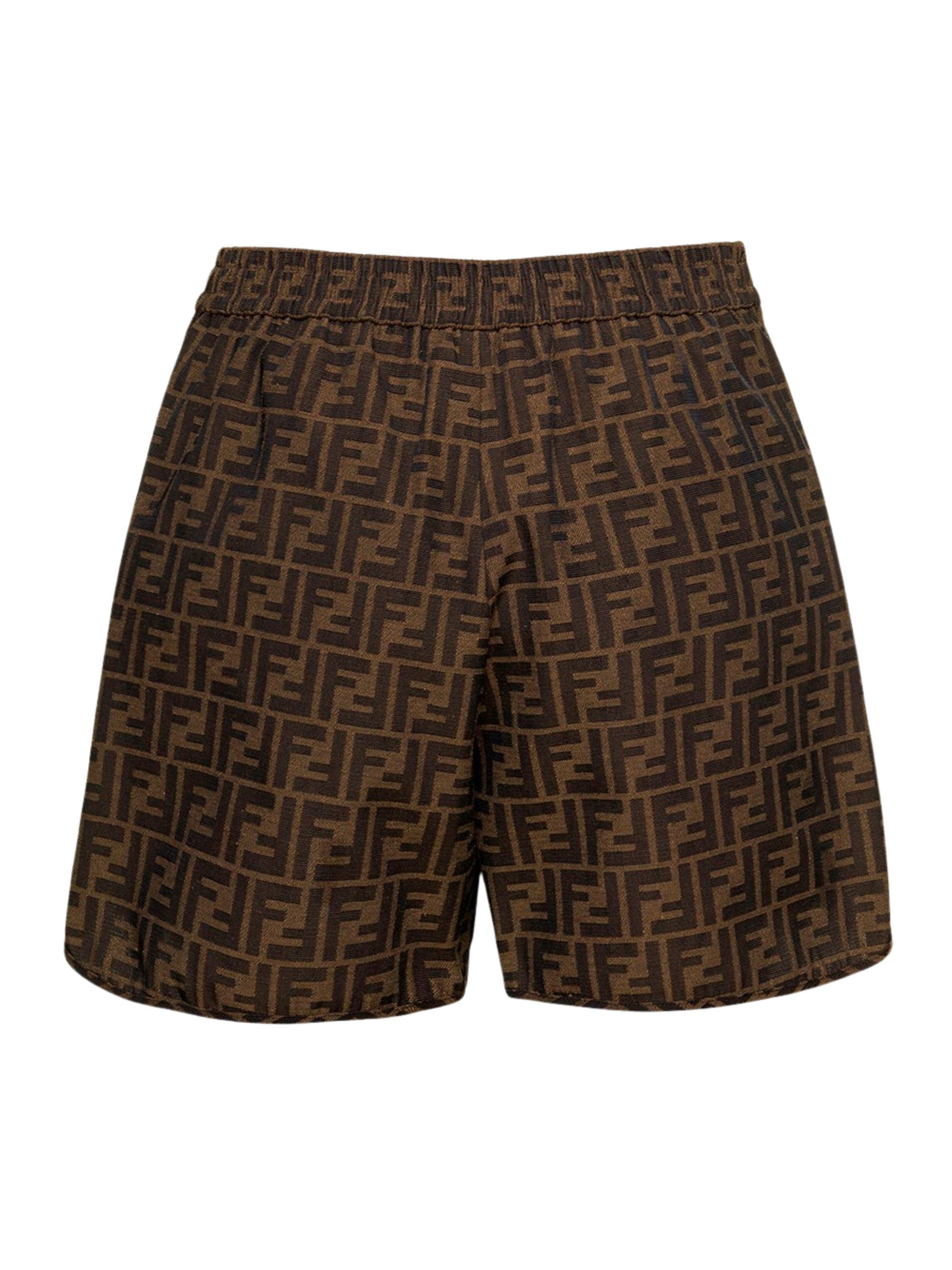 Fendi Shorts Brown Polyester Cotton