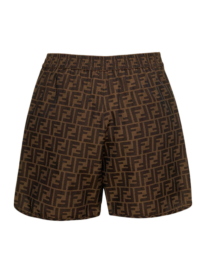 Fendi Shorts Brown Polyester Cotton