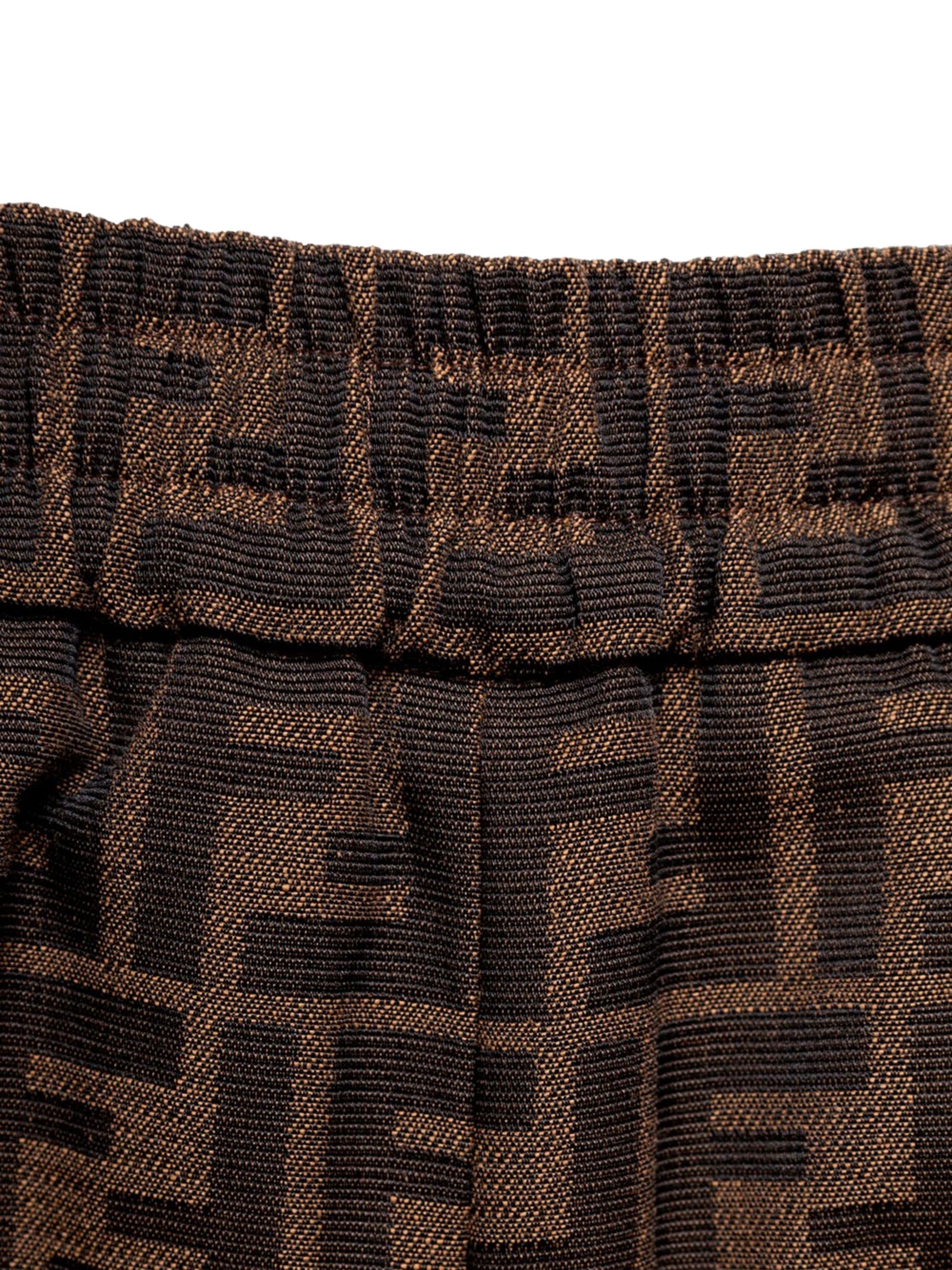 Fendi Shorts Brown Polyester Cotton