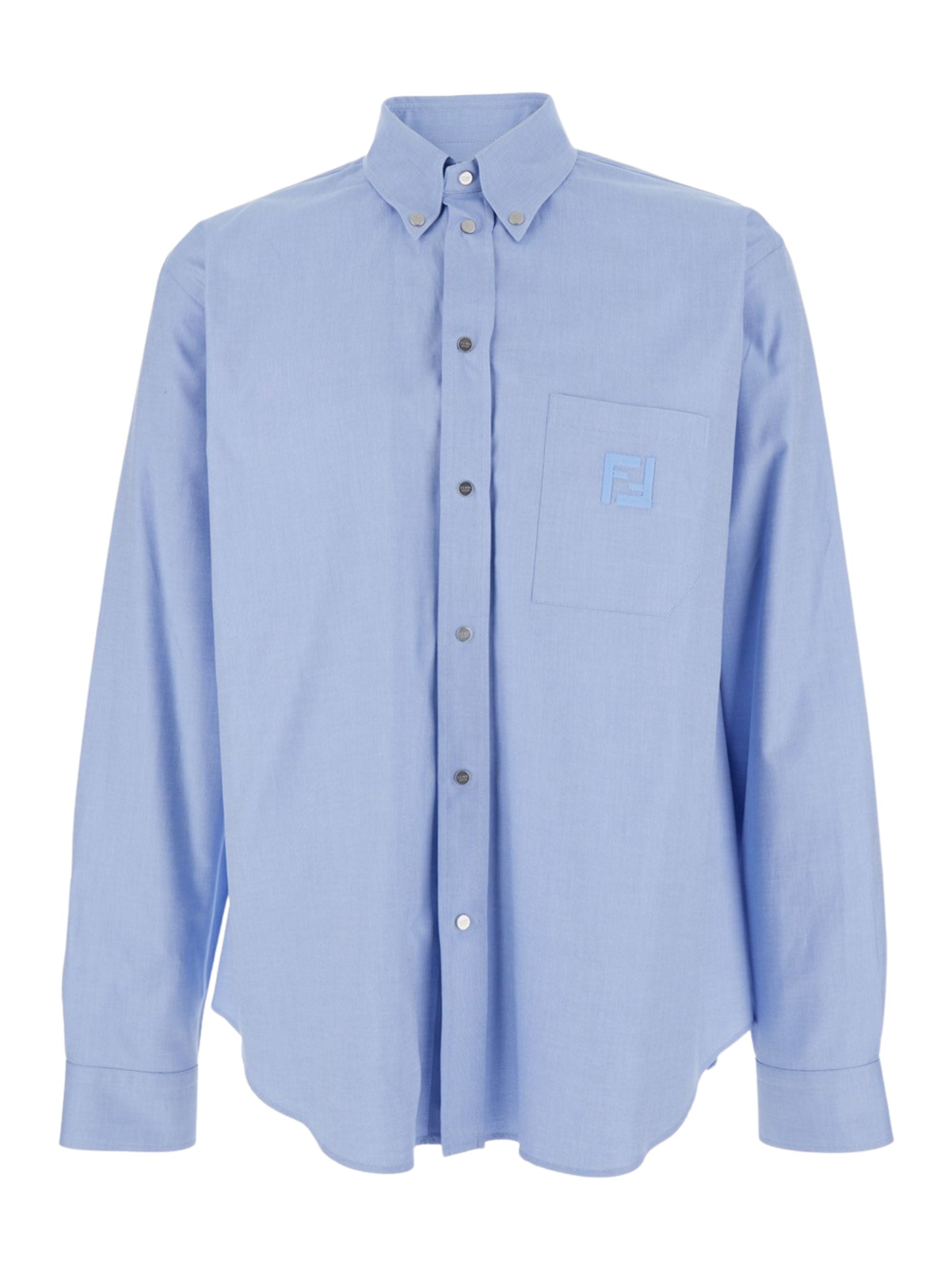 Fendi Shirts Clear Blue Cotton