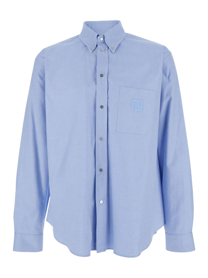 Fendi Shirts Clear Blue Cotton