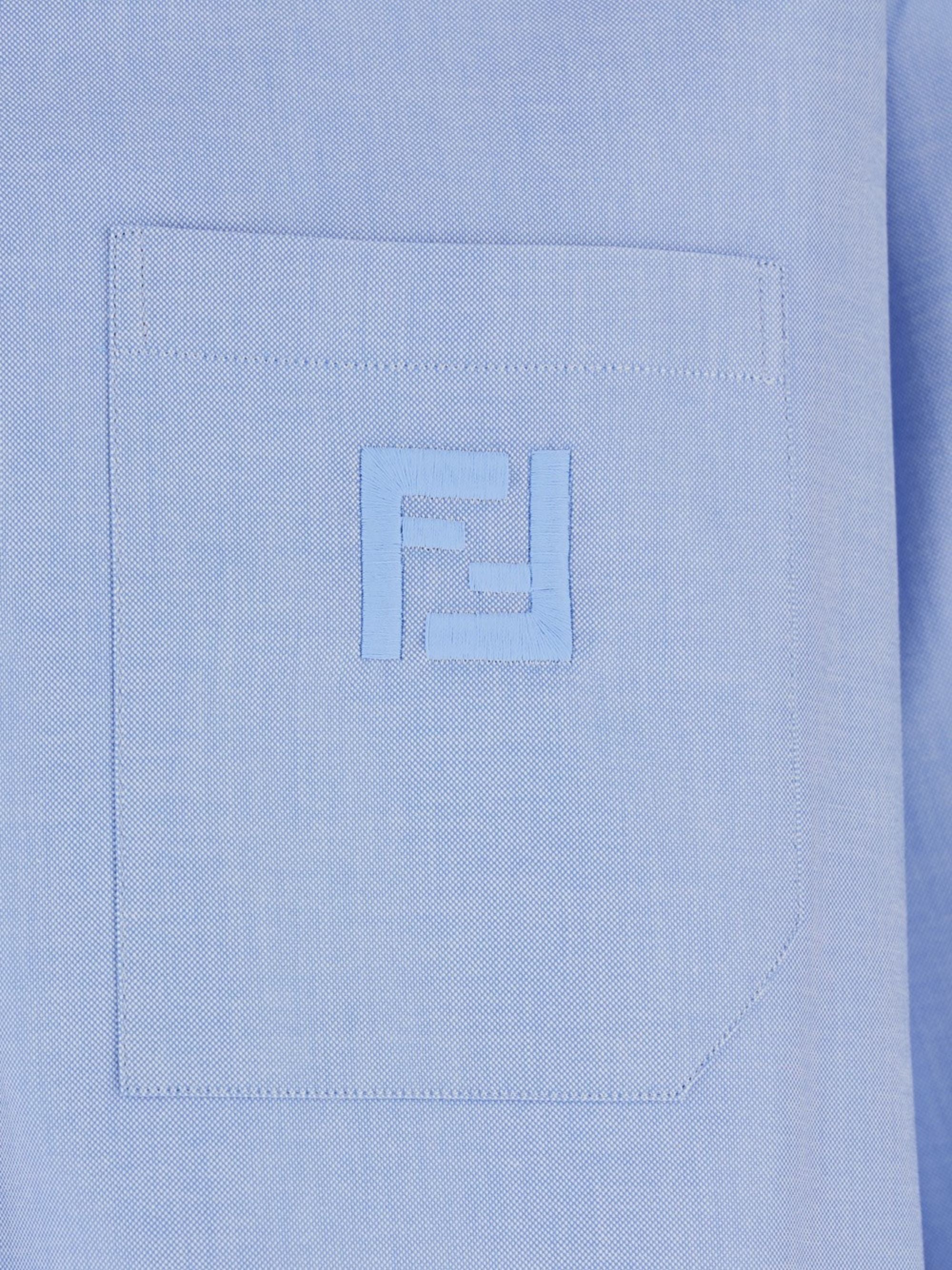 Fendi Shirts Clear Blue Cotton