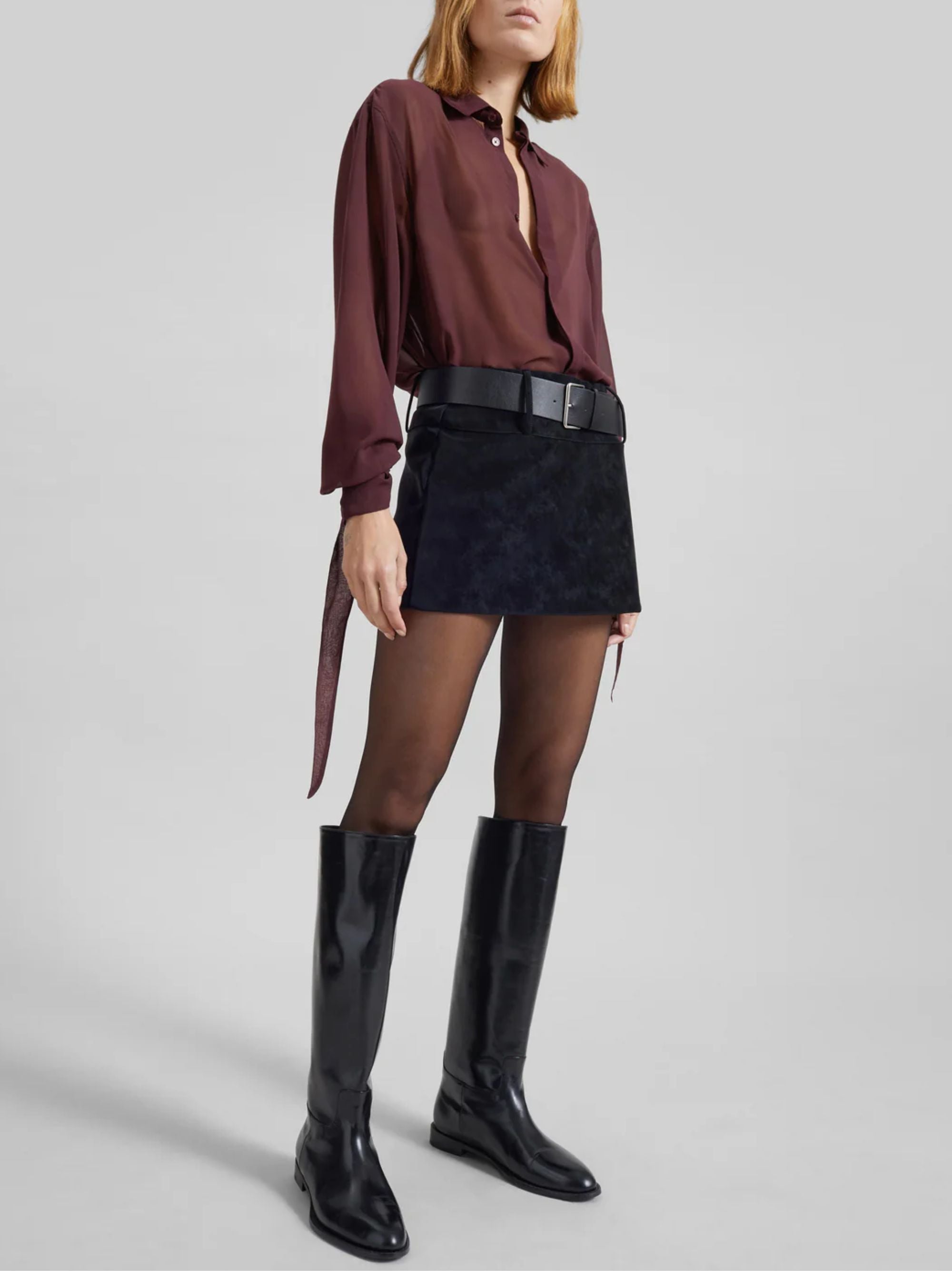 The Frankie Shop Shirts Bordeaux Polyester
