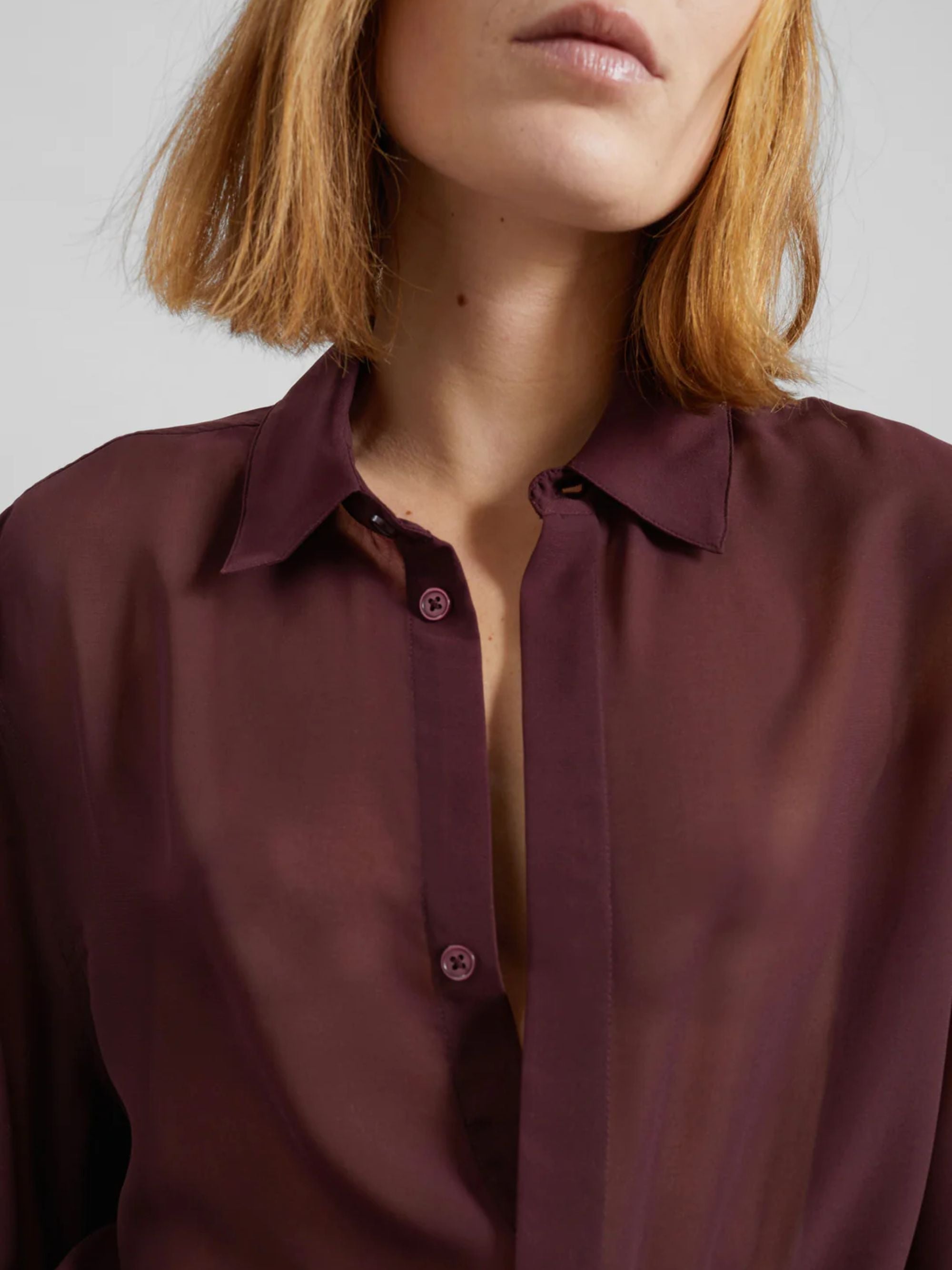 The Frankie Shop Shirts Bordeaux Polyester