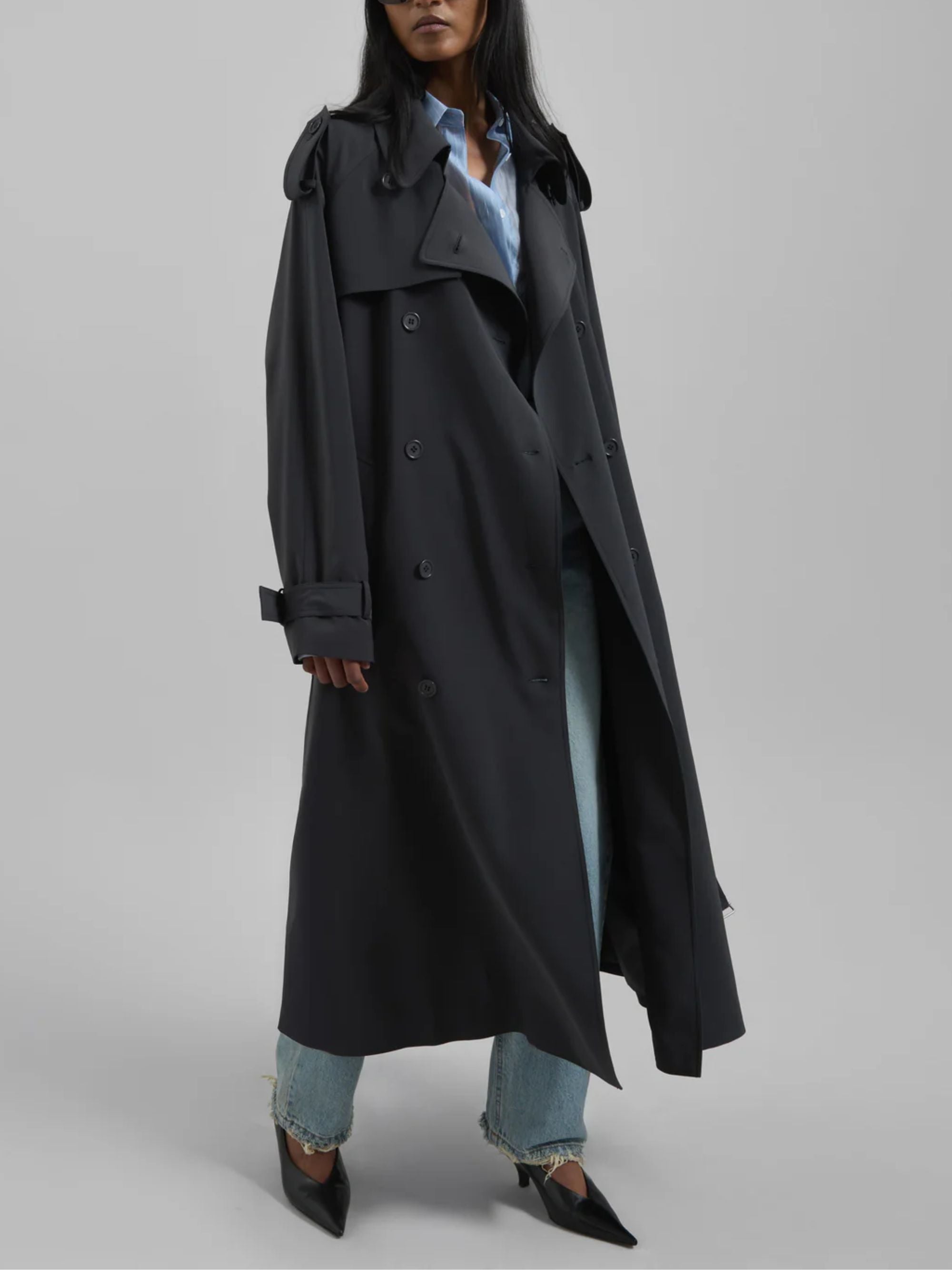 The Frankie Shop Coats Grey Acetate