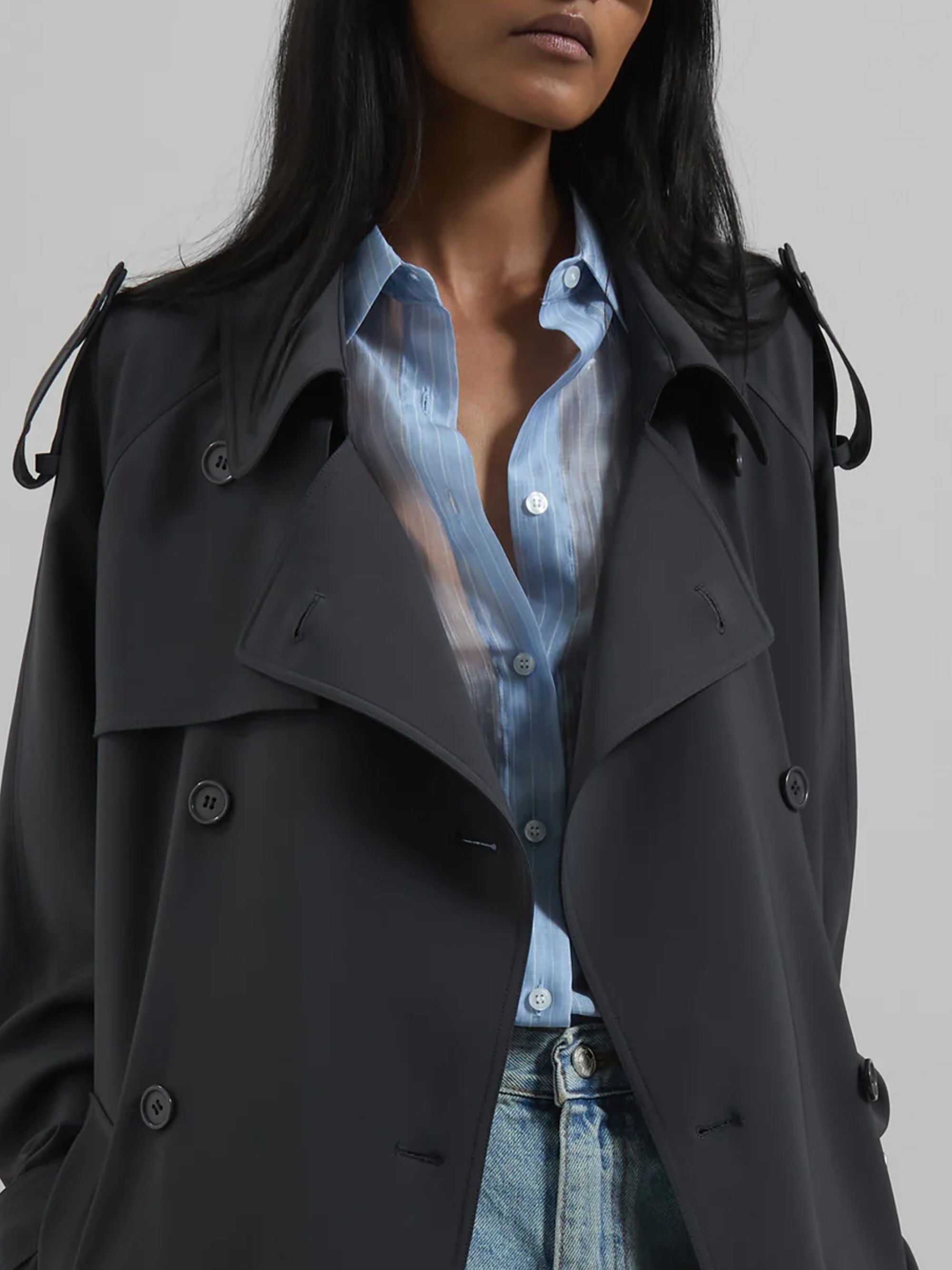 The Frankie Shop Coats Grey Acetate