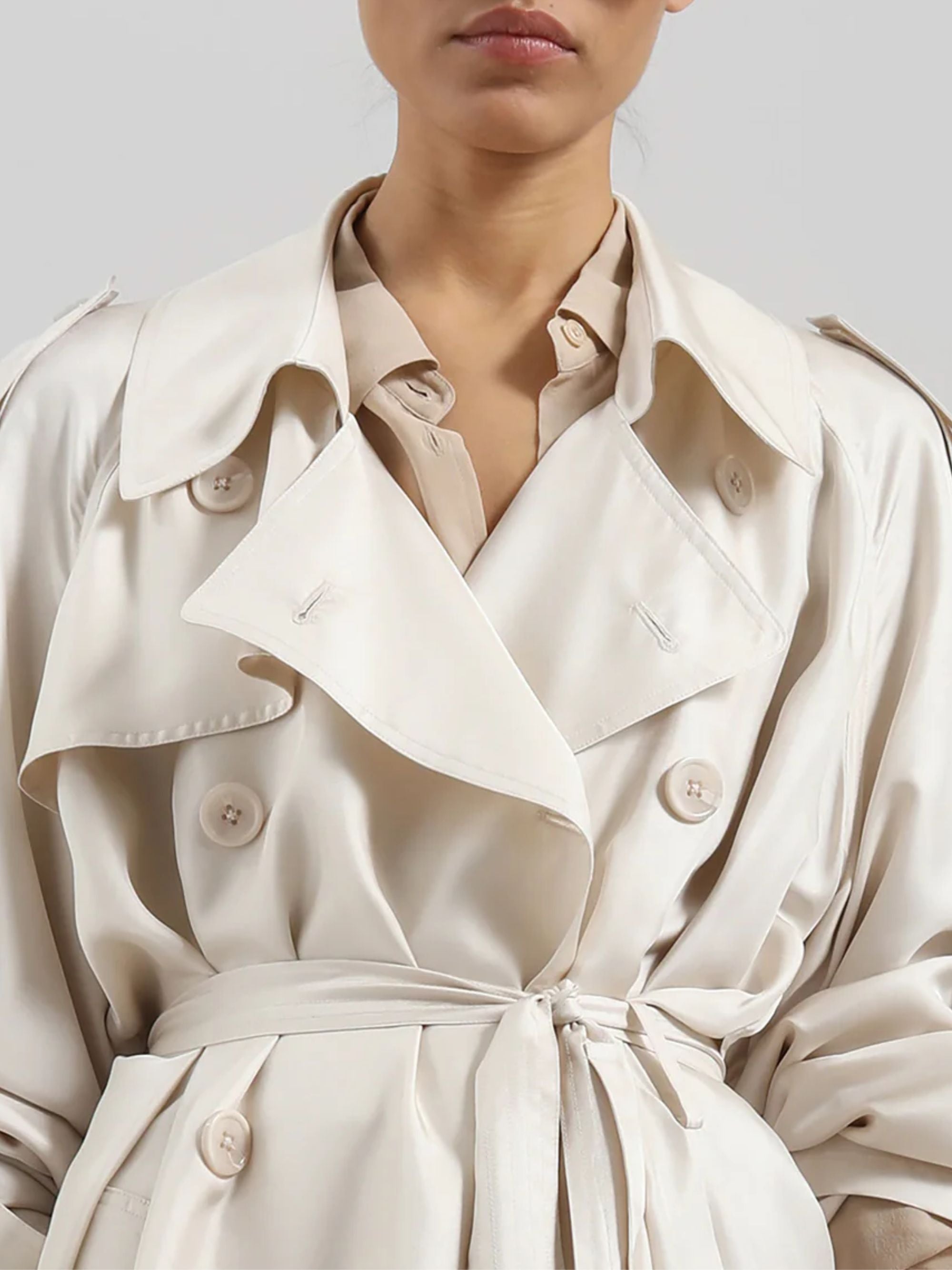 The Frankie Shop Coats Avorio Acetate
