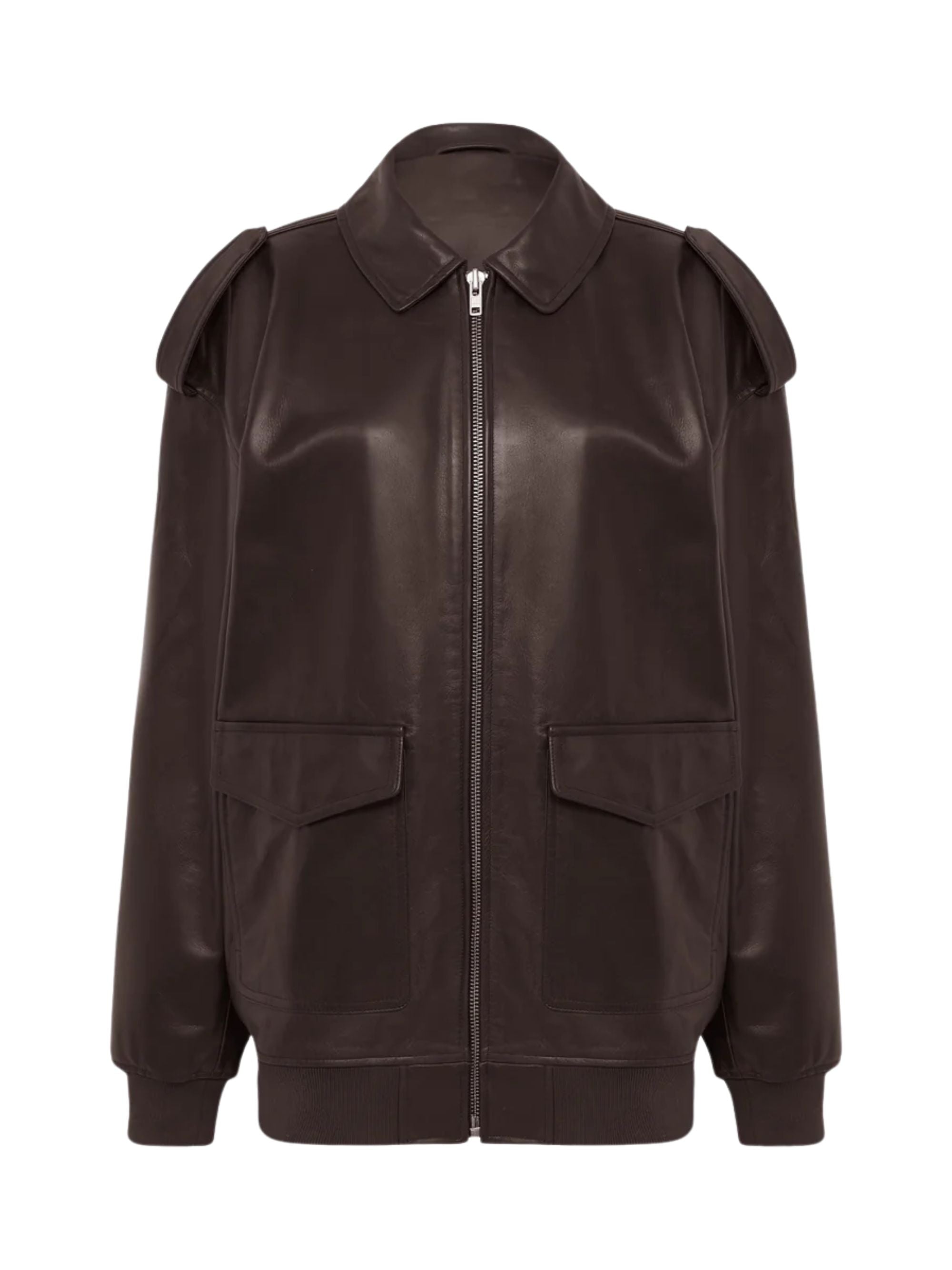The Frankie Shop Coats Marrone Cow Leather