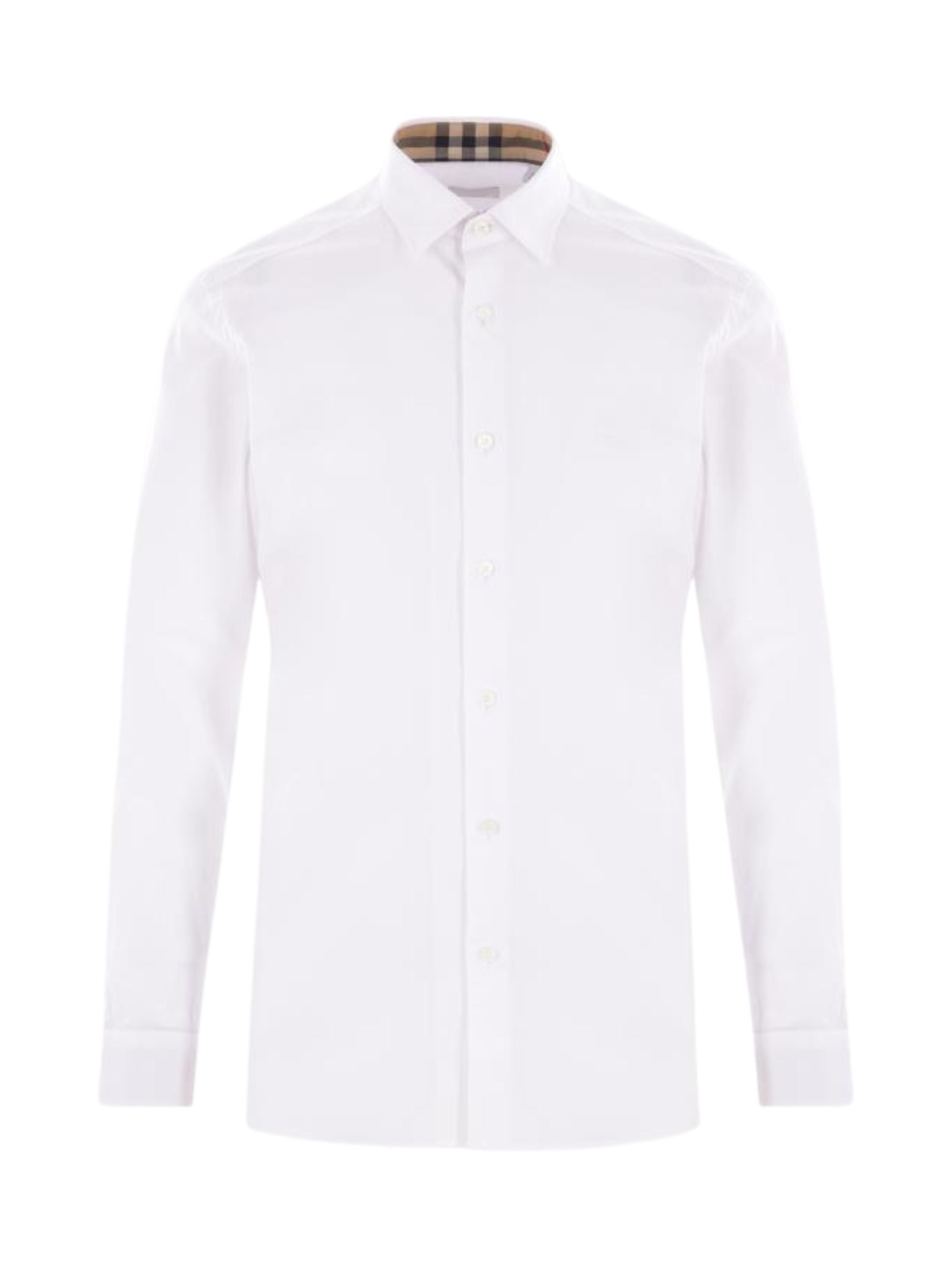 Burberry Shirts White Cotton Elastane
