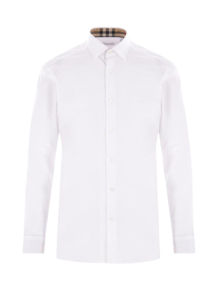 Burberry Shirts White Cotton Elastane