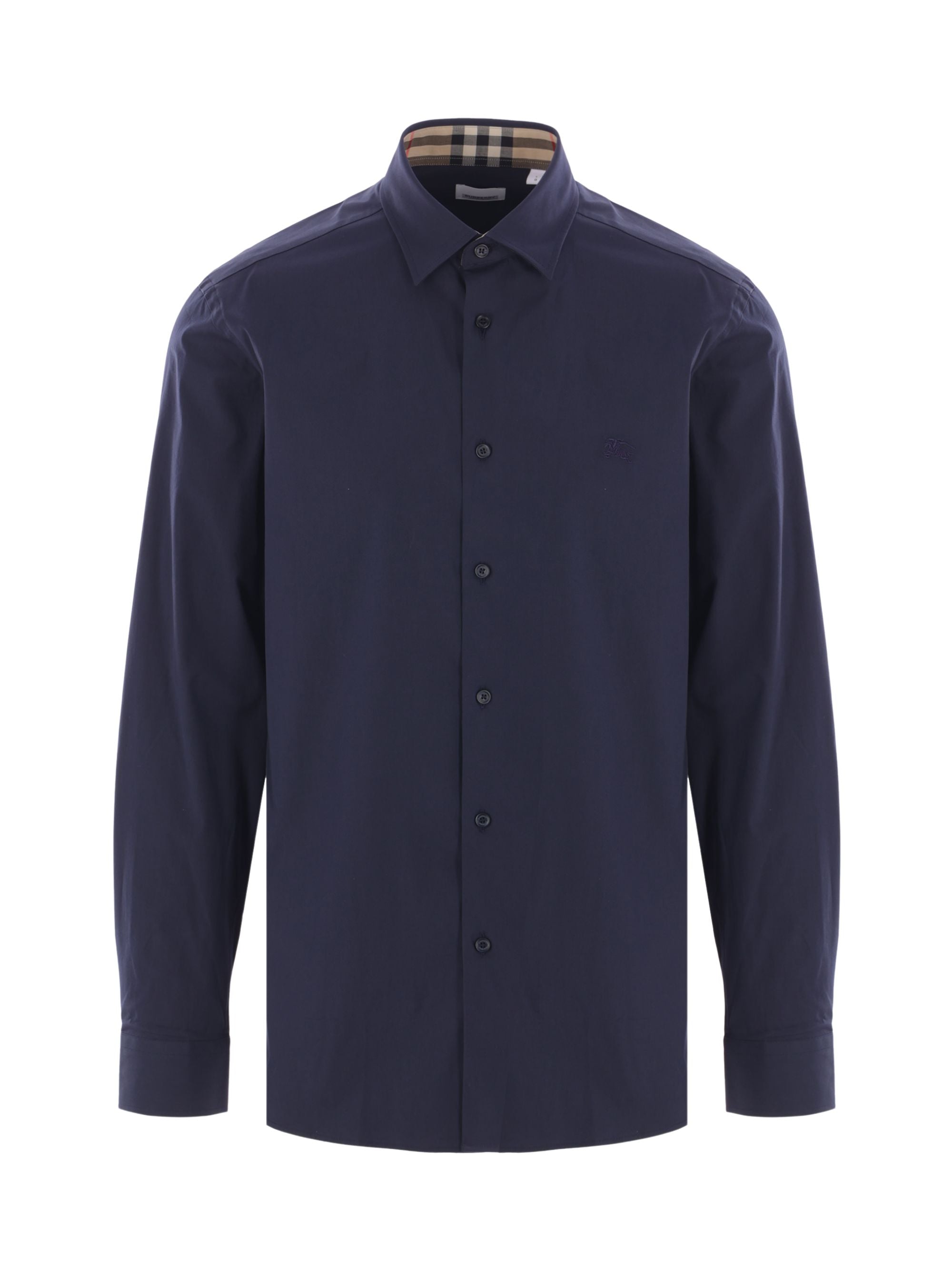 Burberry Shirts Blue Cotton Elastane