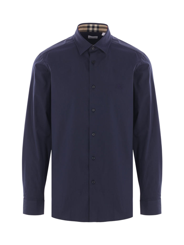 Burberry Shirts Blue Cotton Elastane