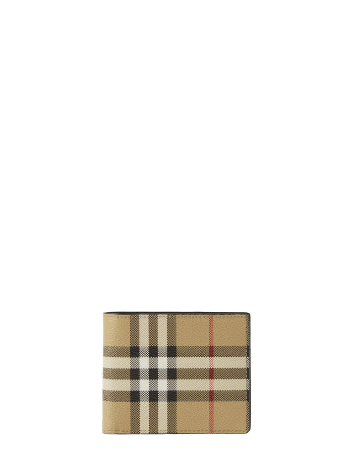 Burberry Wallets Beige Polyurethane Polyester Cotton