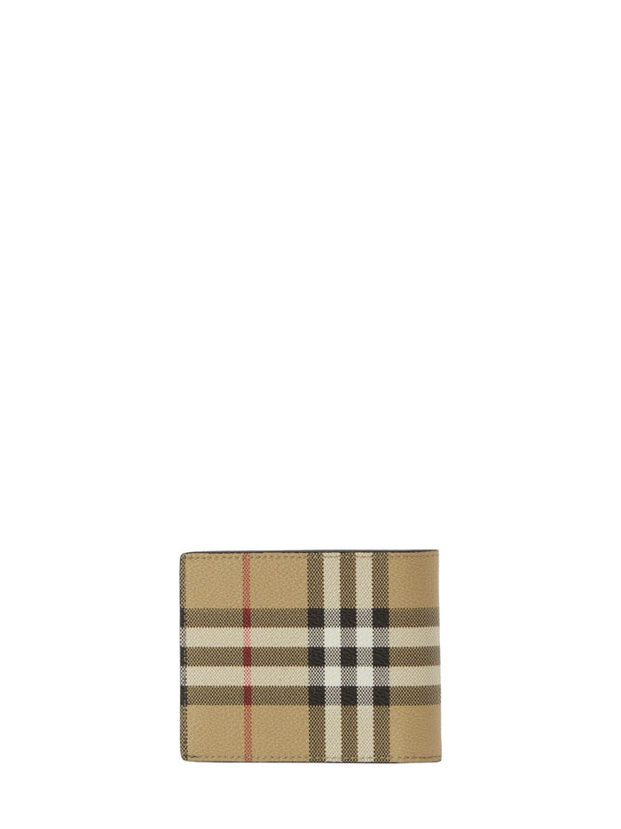 Burberry Wallets Beige Polyurethane Polyester Cotton