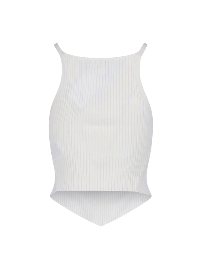 Courrèges Top White Viscose Polyester