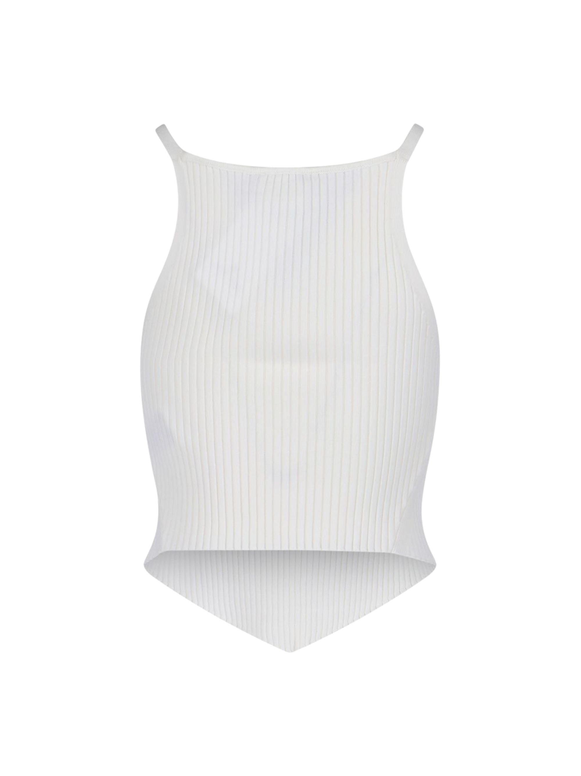 Courrèges Top White Viscose Polyester