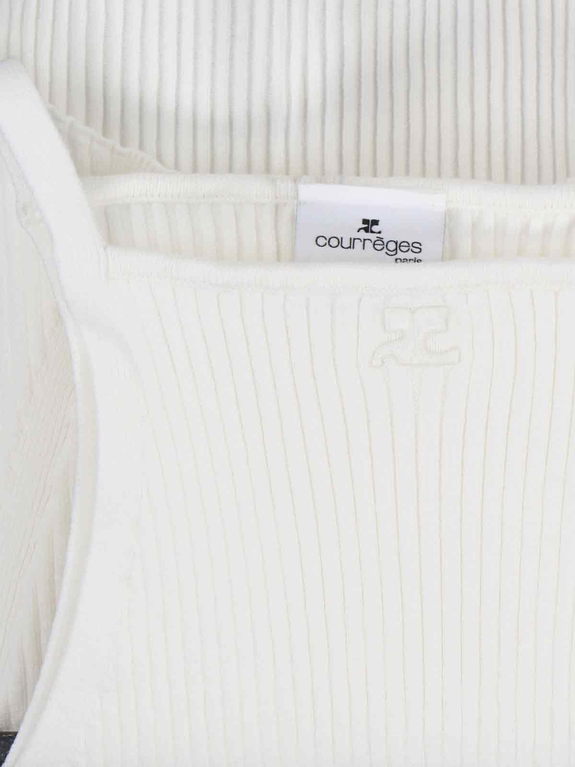 Courrèges Top White Viscose Polyester
