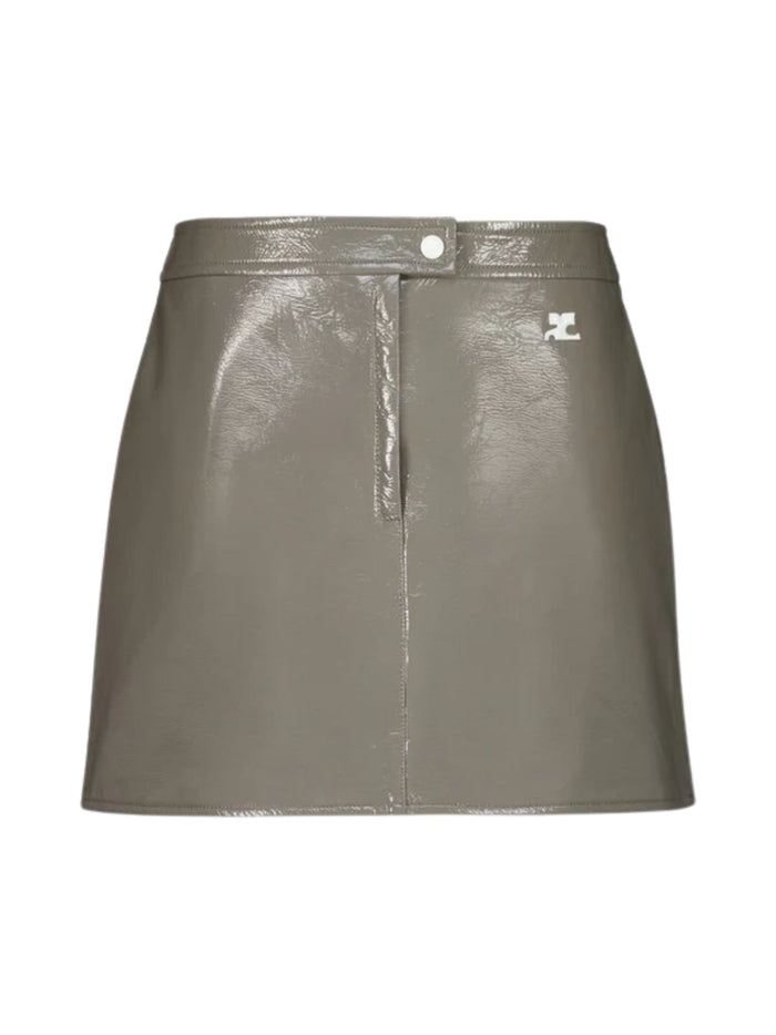 Courrèges Skirts Grey Cotton Polyurethane Elastane