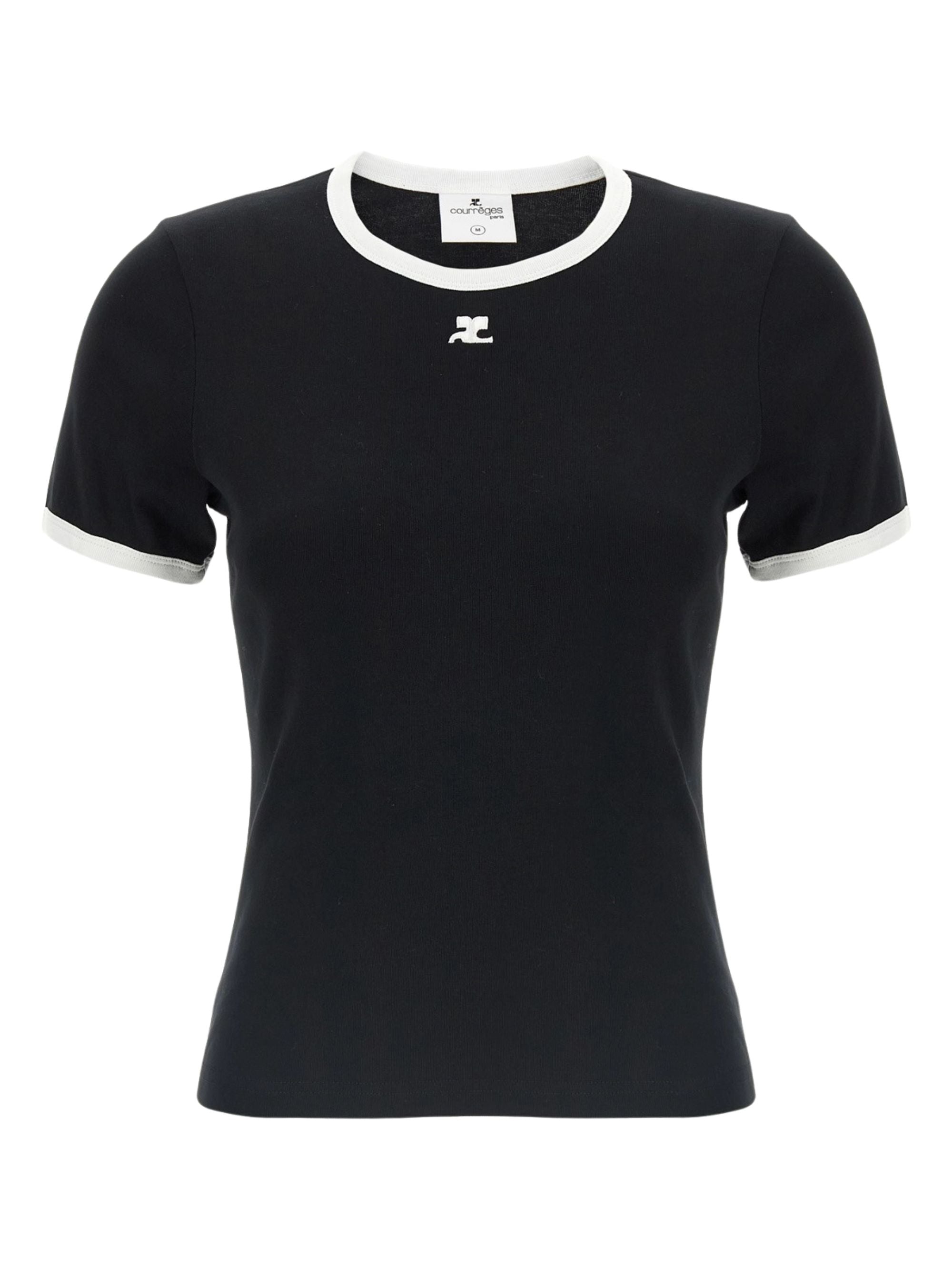 Courrèges T-Shirts And Polos Black Cotton