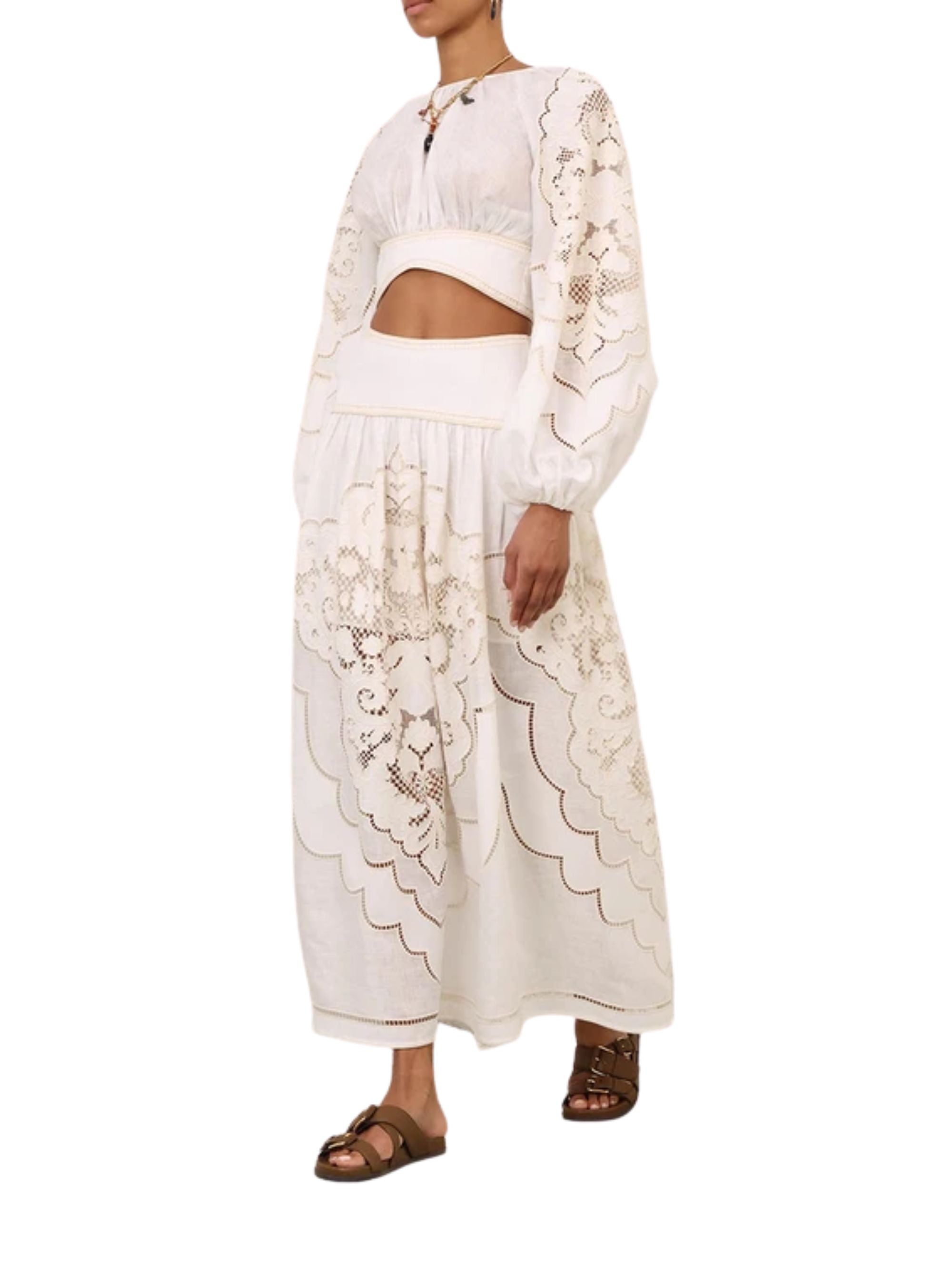Zimmermann Skirts Beige Linen